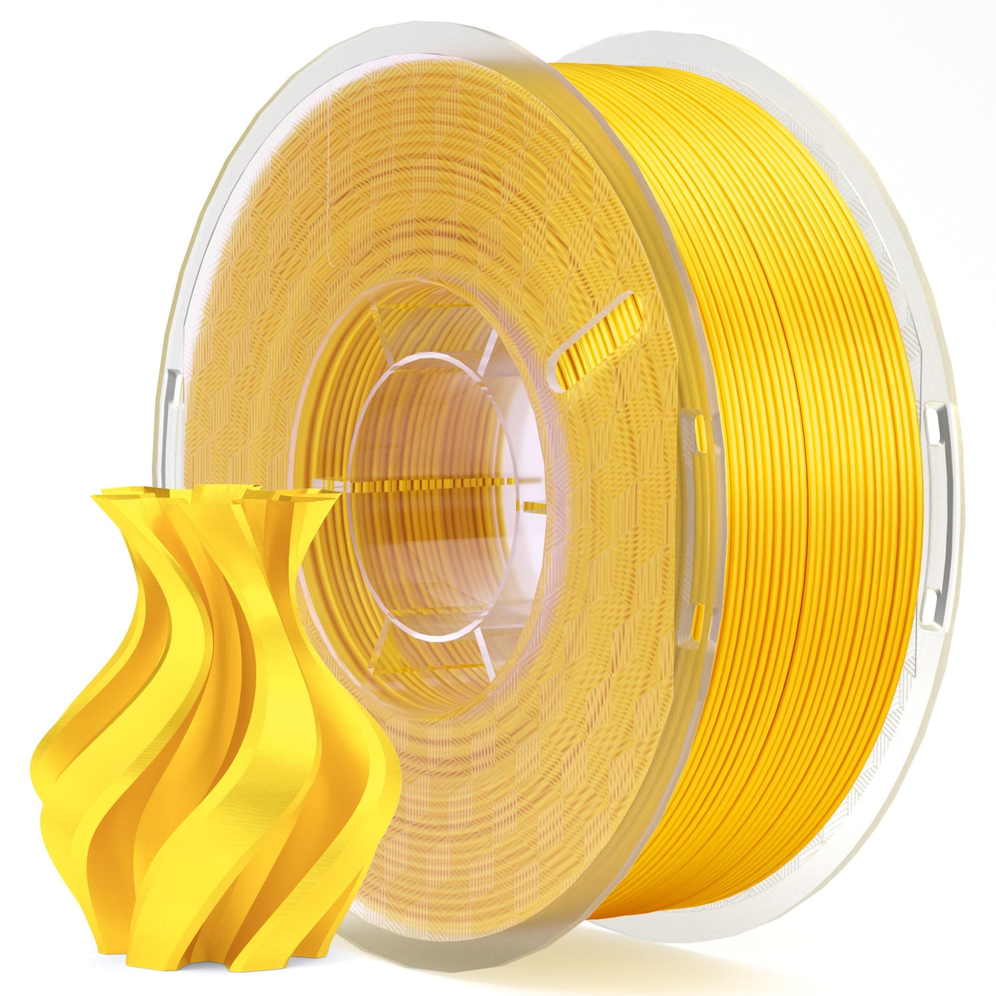 ELEGOO Filament PLA Soie 1,75 mm Soie Or 1KG, Filament pour Imprimante 3D Brillant Précision Dimensionnelle +/- 0,02 mm, Bobine 1kg (2,2 lbs) Compatible avec la Plupart des Imprimantes 3D FDM