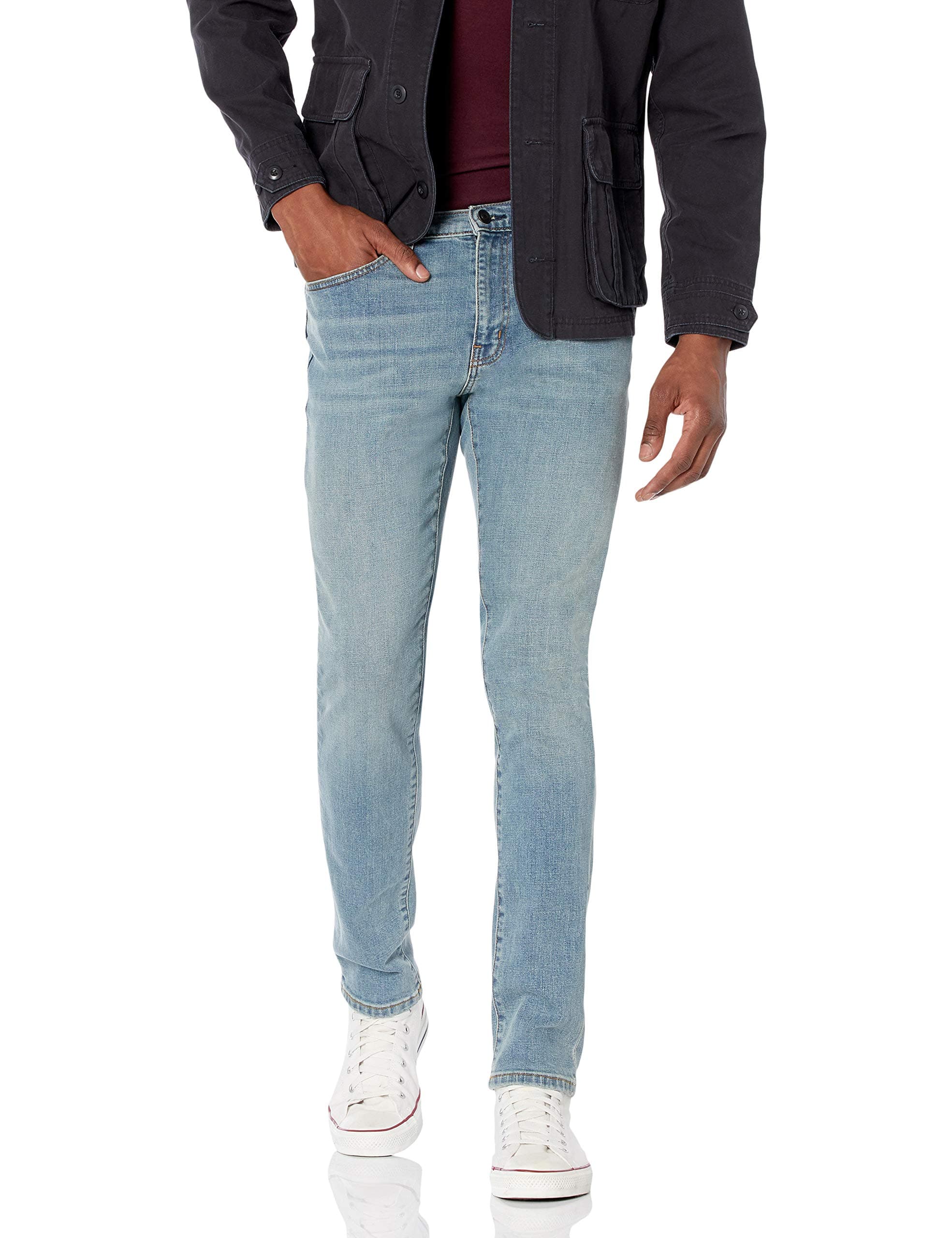 Amazon Essentials Pantaloni Casual Chino Elasticizzati dal Taglio Classico Uomo