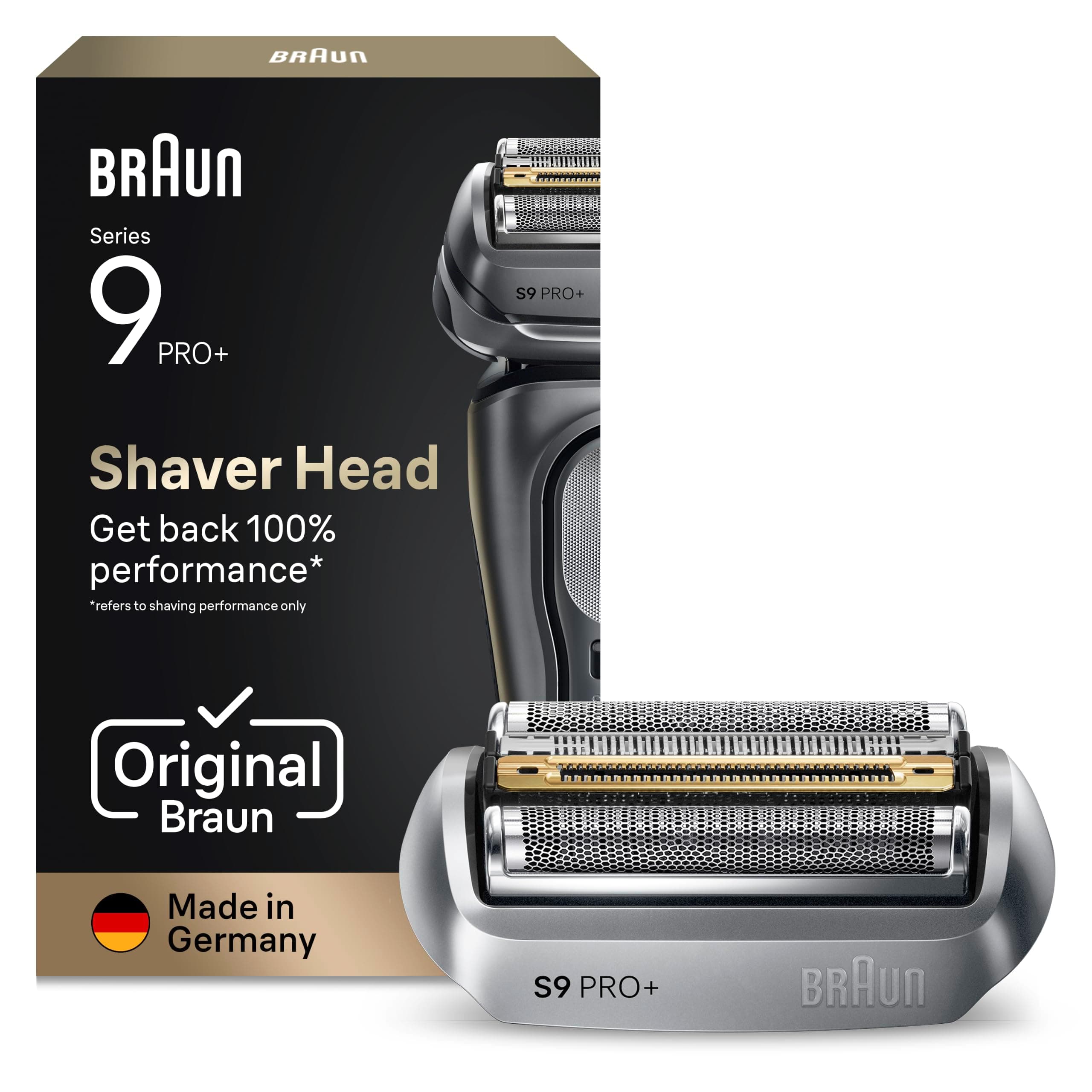 Braun Serie 9 Pro+ 96m, Testina di Ricambio Originale per Rasoio Elettrico Barba, Recupera Il 100% delle Prestazioni, Compatibile con Tutti I Rasoi Series 9