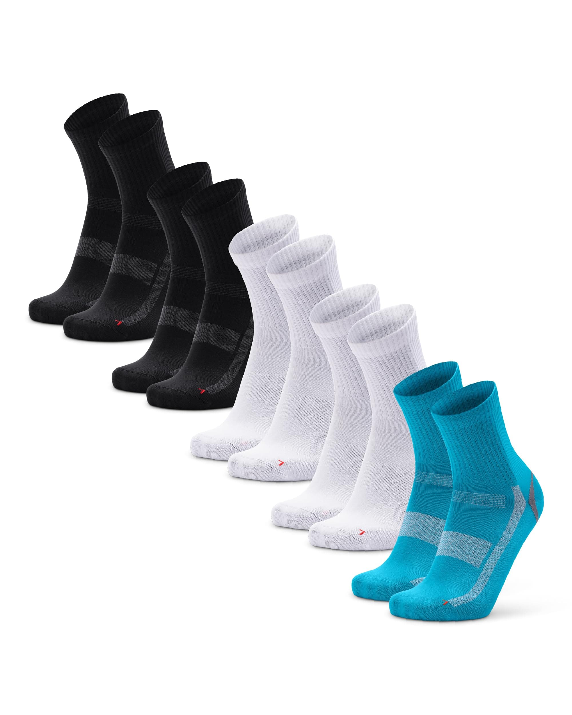 DANISH ENDURANCE Calcetines Deportivos Hombre y Mujer, Media Caña, Pack de 3 y 5 - Calcetines Hombre, Ropa Deportiva, Padel, Running, Gym, Crossfit