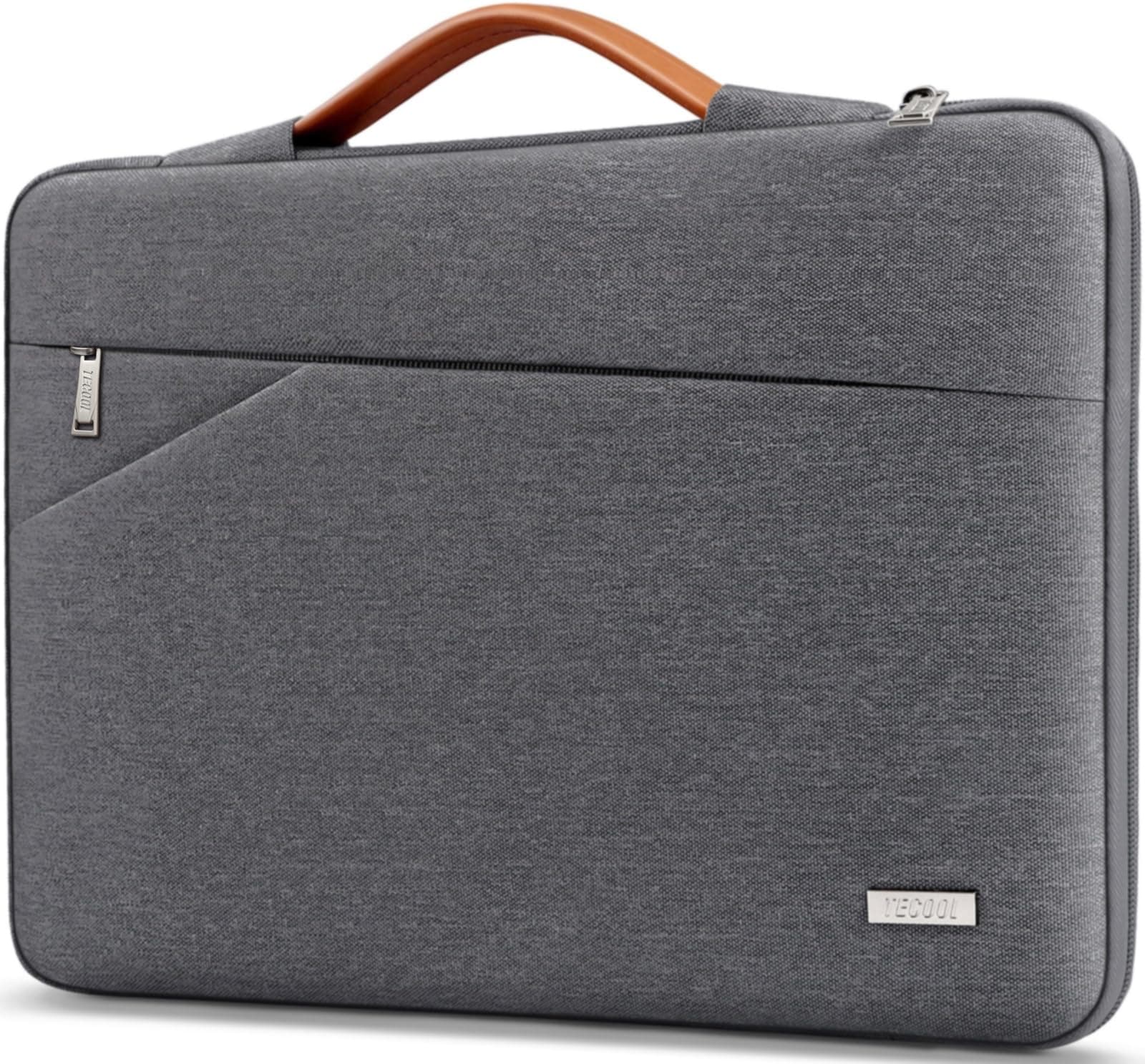 TECOOL 14 Pouces Housse Ordinateur Portable Pochette PC Portable Étanche pour 14 Pouces HP Lenovo Dell Acer ASUS Chromebook Notebook, Housse 15,3 Pouces MacBook Air M2 M3 M4(2023-2025), Gris Foncé