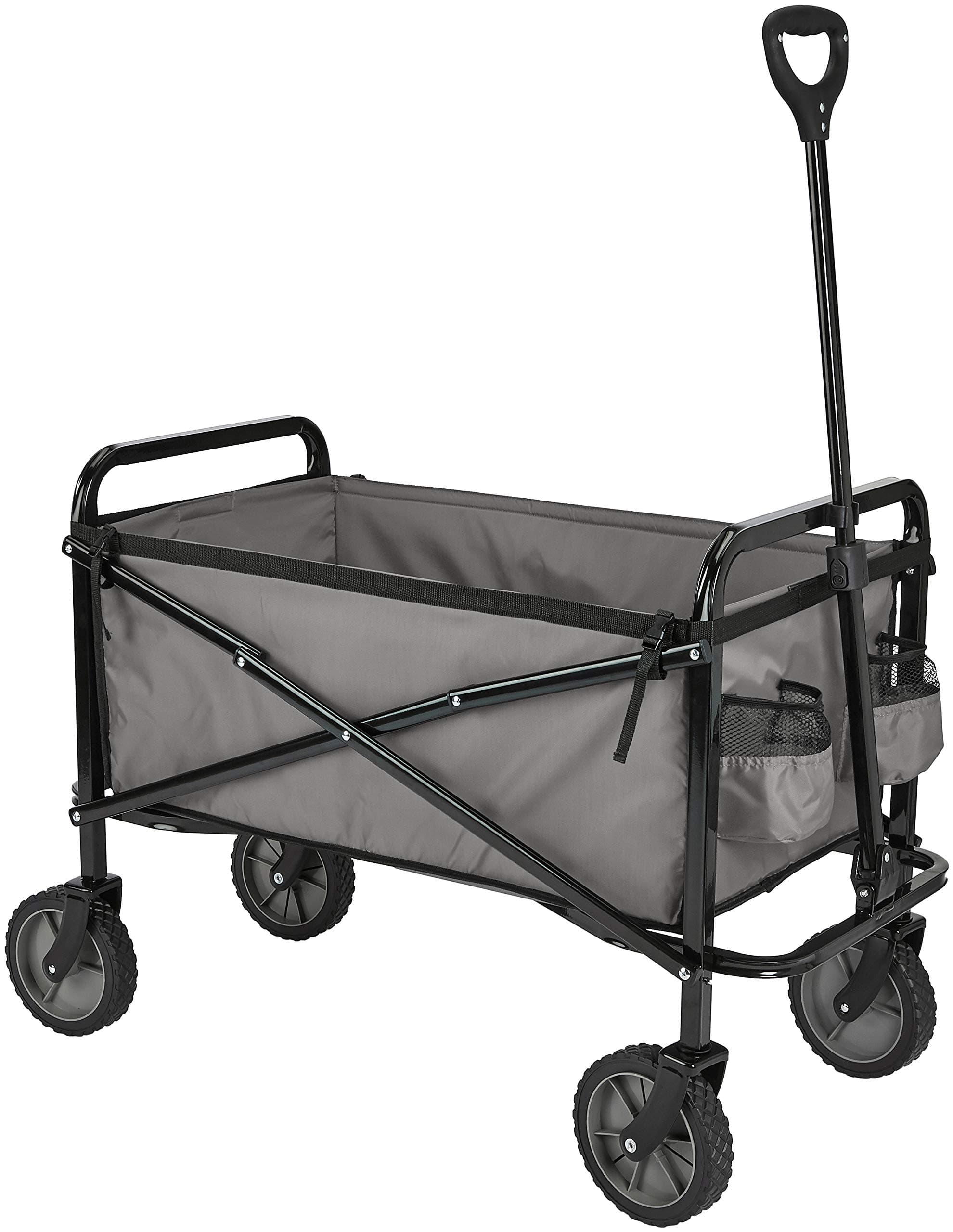 Amazon Basics Collection d’outils de jardin - Chariot d’extérieur pliable pour jardinage avec housse protectrice, 70.1 x 103.89 x 50.8 cm, Gris