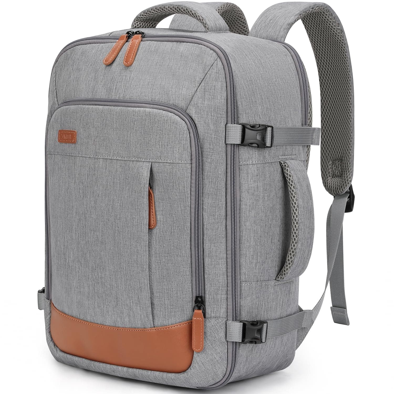 ZOMFELT Zaino Ryanair 40x30x20, 24L Bagaglio a Mano Zaino da Viaggio Donna | Zaino Impermeabile per Laptop da 15,6 pollici per Scuola e Lavoro Trekking, Zaino casual per EasyJet,Wizz Air, Grigio