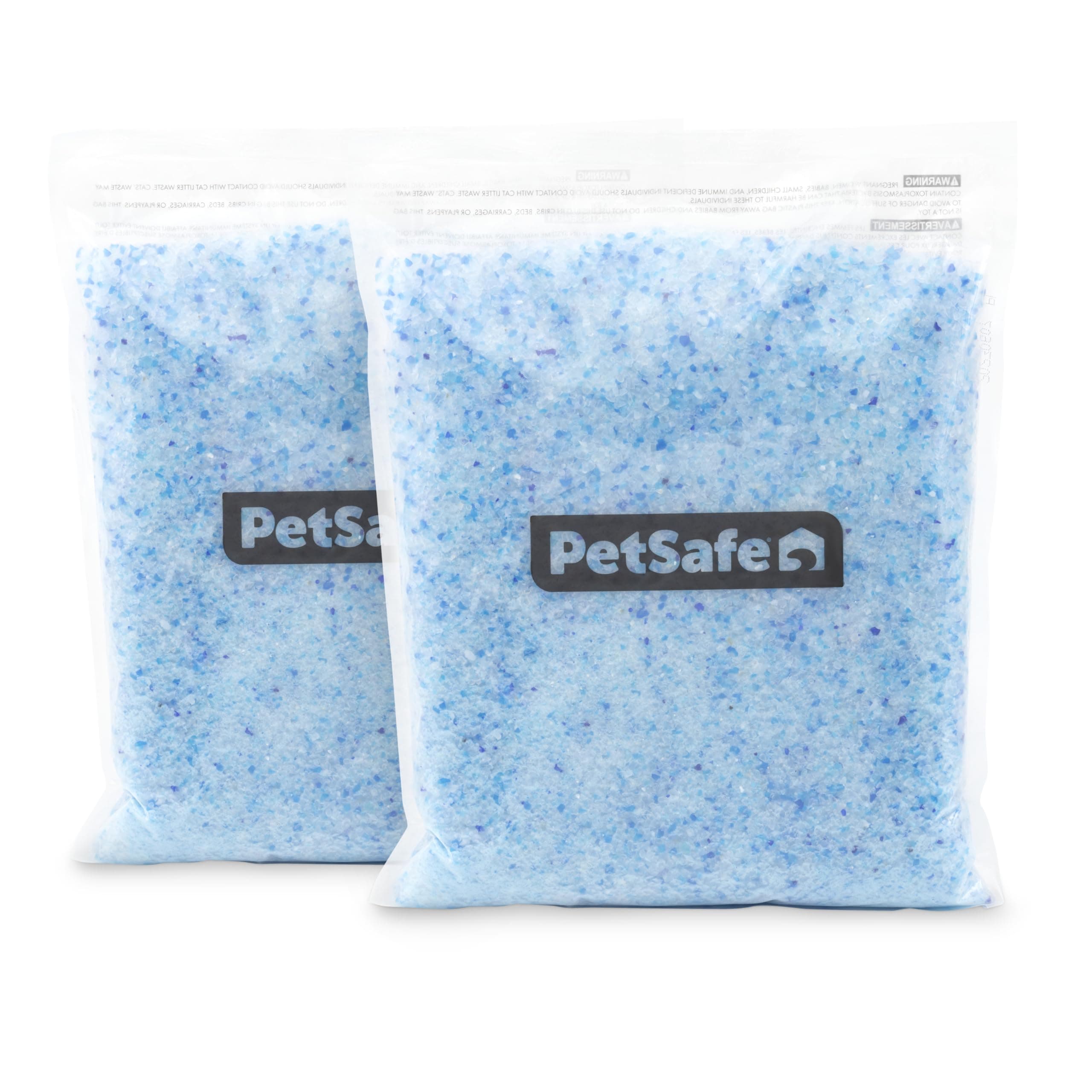 PetSafe ScoopFree Premium Litière pour Chat Non Agglomérante en Cristal - Contrôle des Odeurs, sans Poussière - Bleu Premium, Paquet De 2