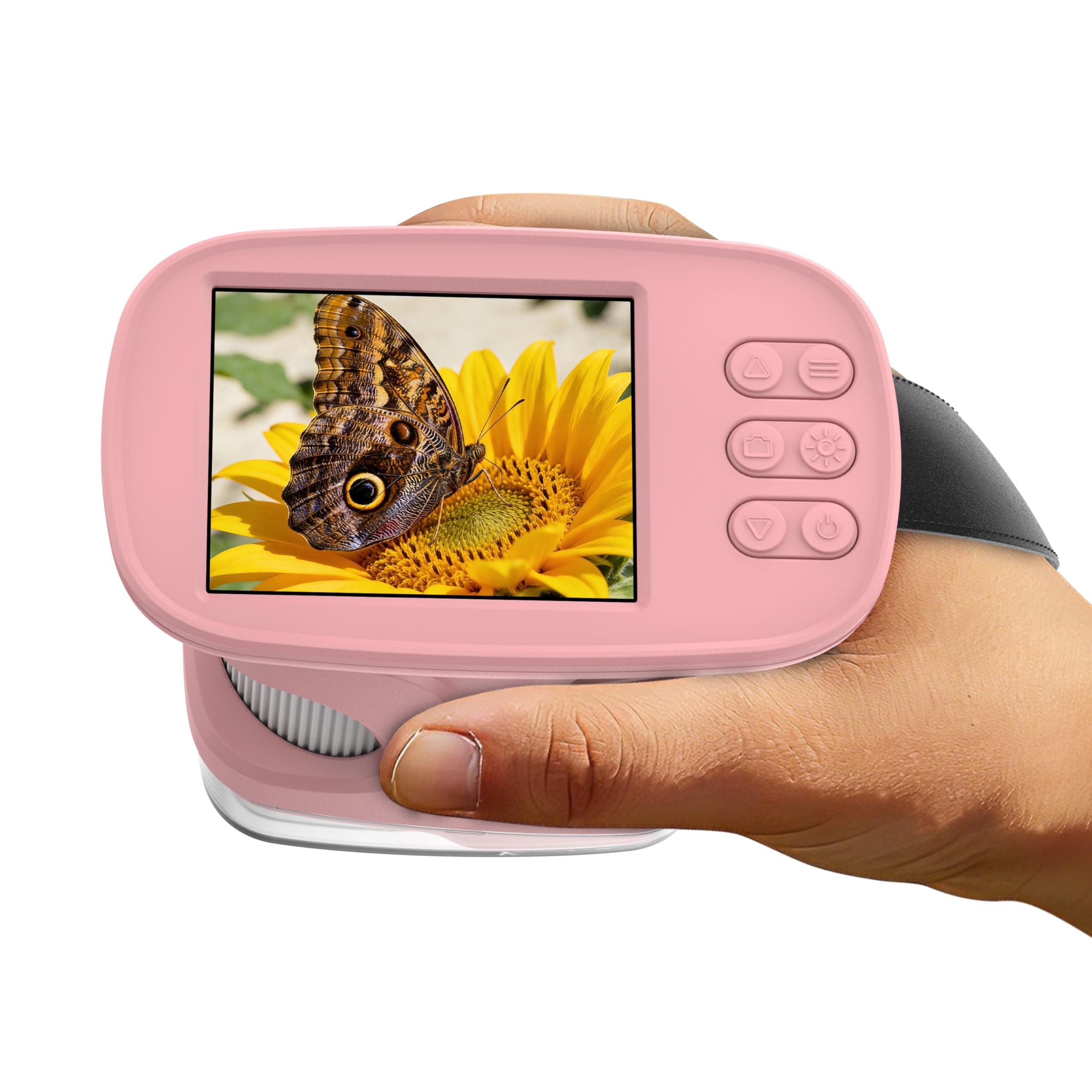 Microscopio Infantil con Pantalla Mejorada de 2.4" y resolución 4K Mini microscopio portátil de Bolsillo (1000X) Juguete Educativo Stem de Ciencia, cumpleaños (Rosa)