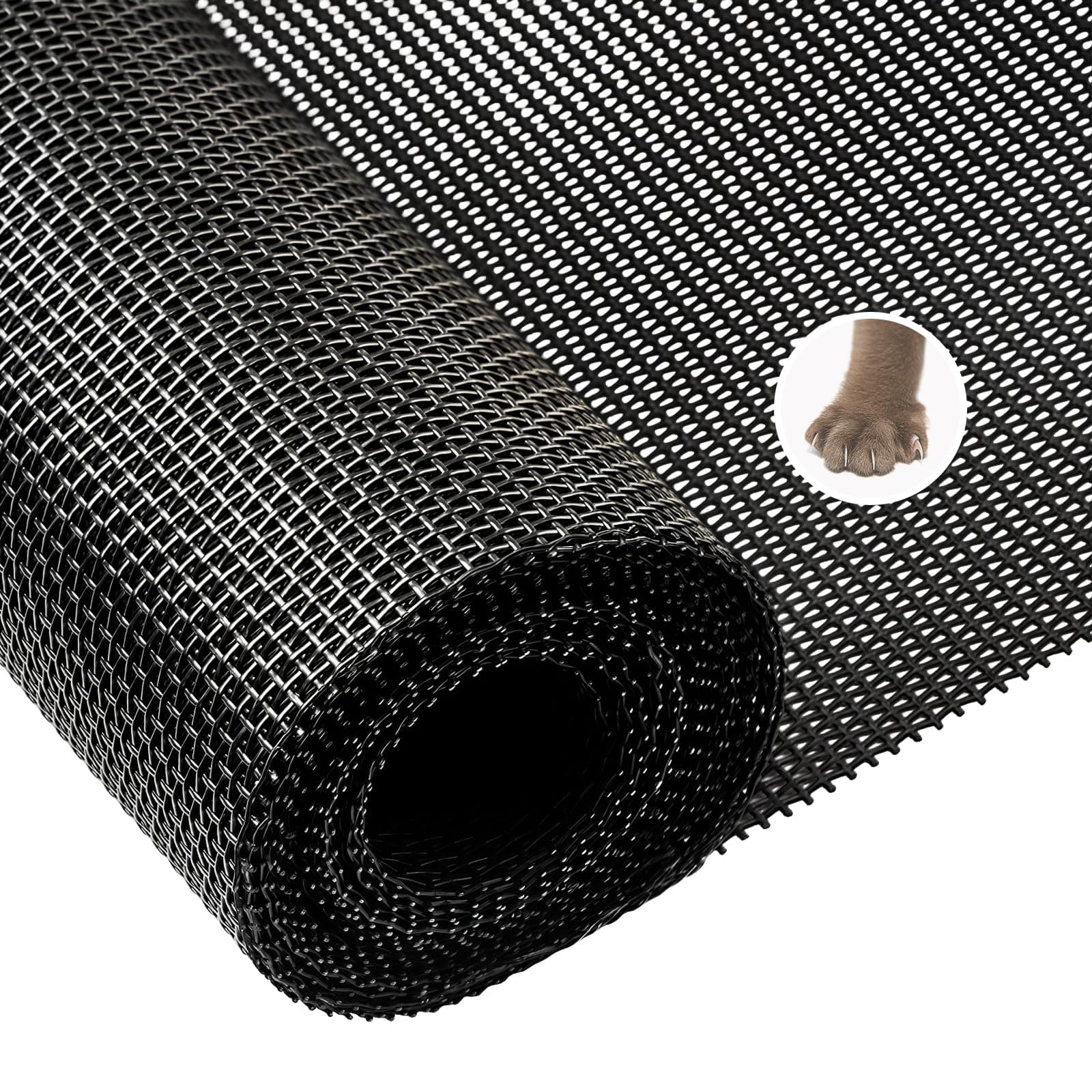 HOFUDON Mosquitera 120x250 cm Reforzada y Extra Gruesa de Fibra de Vidrio, Tela Mosquitera para Ventana a Prueba de Gatos, Resistente a Arañazos y Antidesgarro, Adiós Mosquitos y Otros Insectos