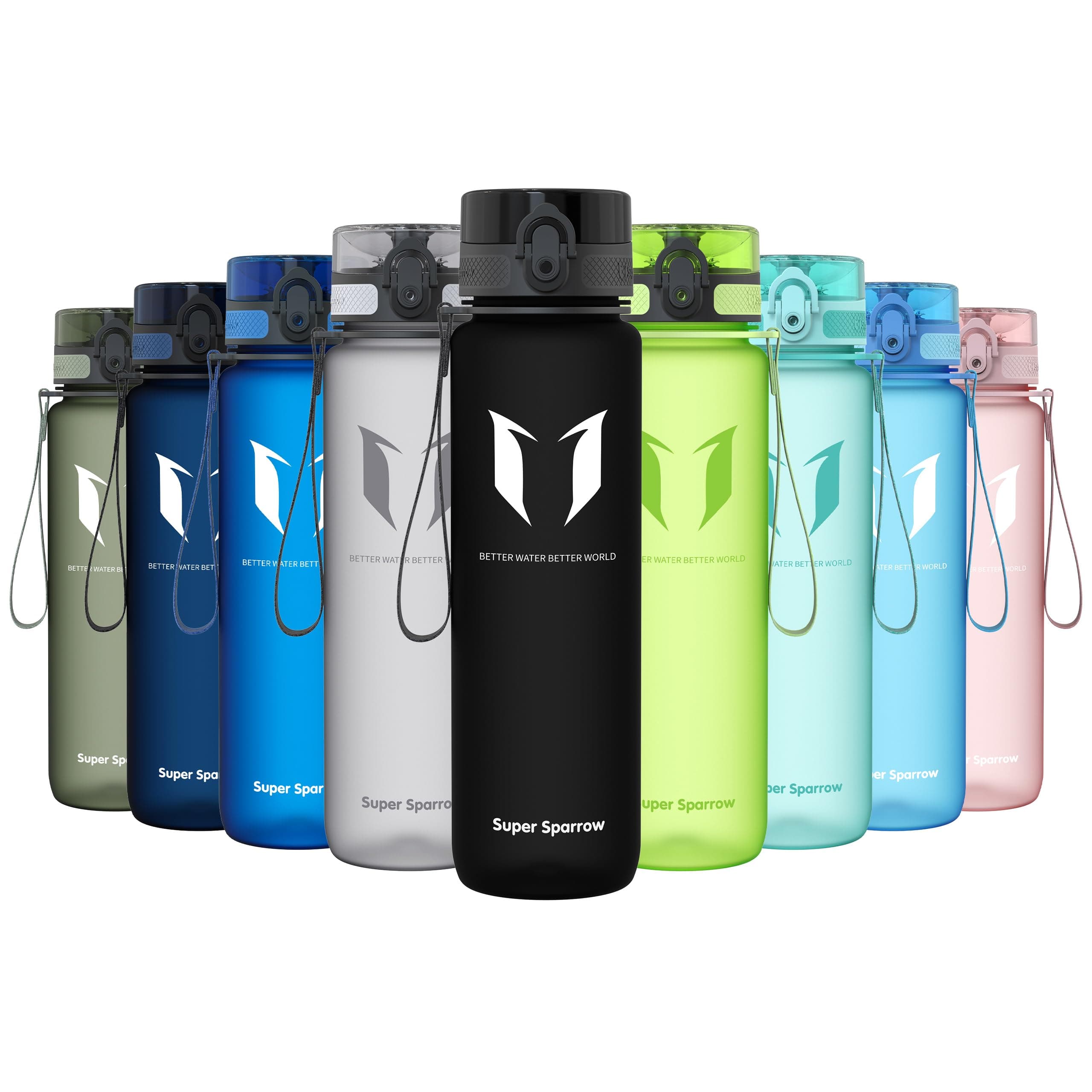 Super Sparrow Bouteille d'eau - Gourde - 350ml/500ml/750ml/1000ml - sans BPA - Convient pour Le Sport, la randonnée, l'école, Le Bureau, en Plein air