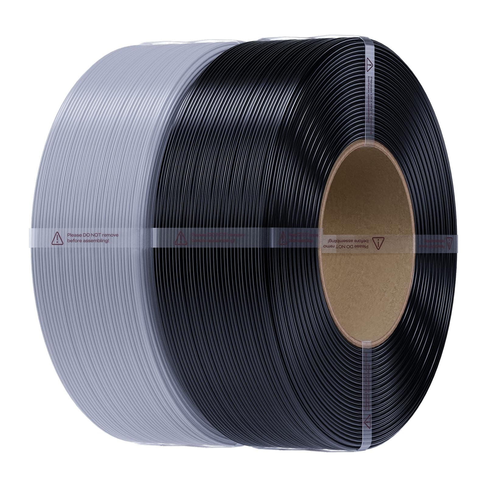 Creality PETG Filament de Recharge 1,75 mm, Filament CR-PETG sans Bobine pour Imprimante 3D, Précision Dimensionnelle +/- 0,02 mm, Excellente Stabilité, 2KG, Noir & Gris