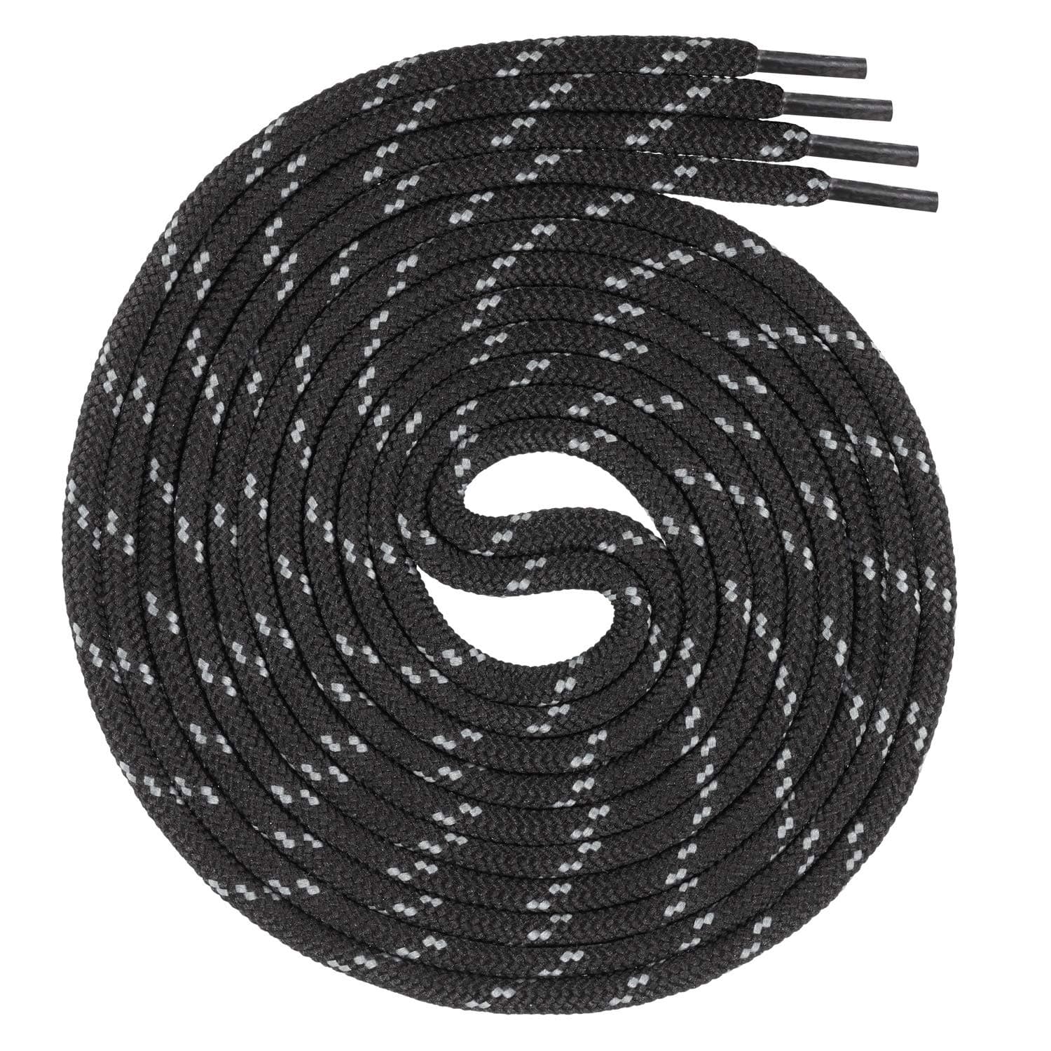 Swissly Lacets ronds d'environ 4,5 mm de diamètre pour chaussures de travail, chaussures de trekking, chaussures de randonnée, bottes, lacets en polyester, longueur 70 à 220 cm