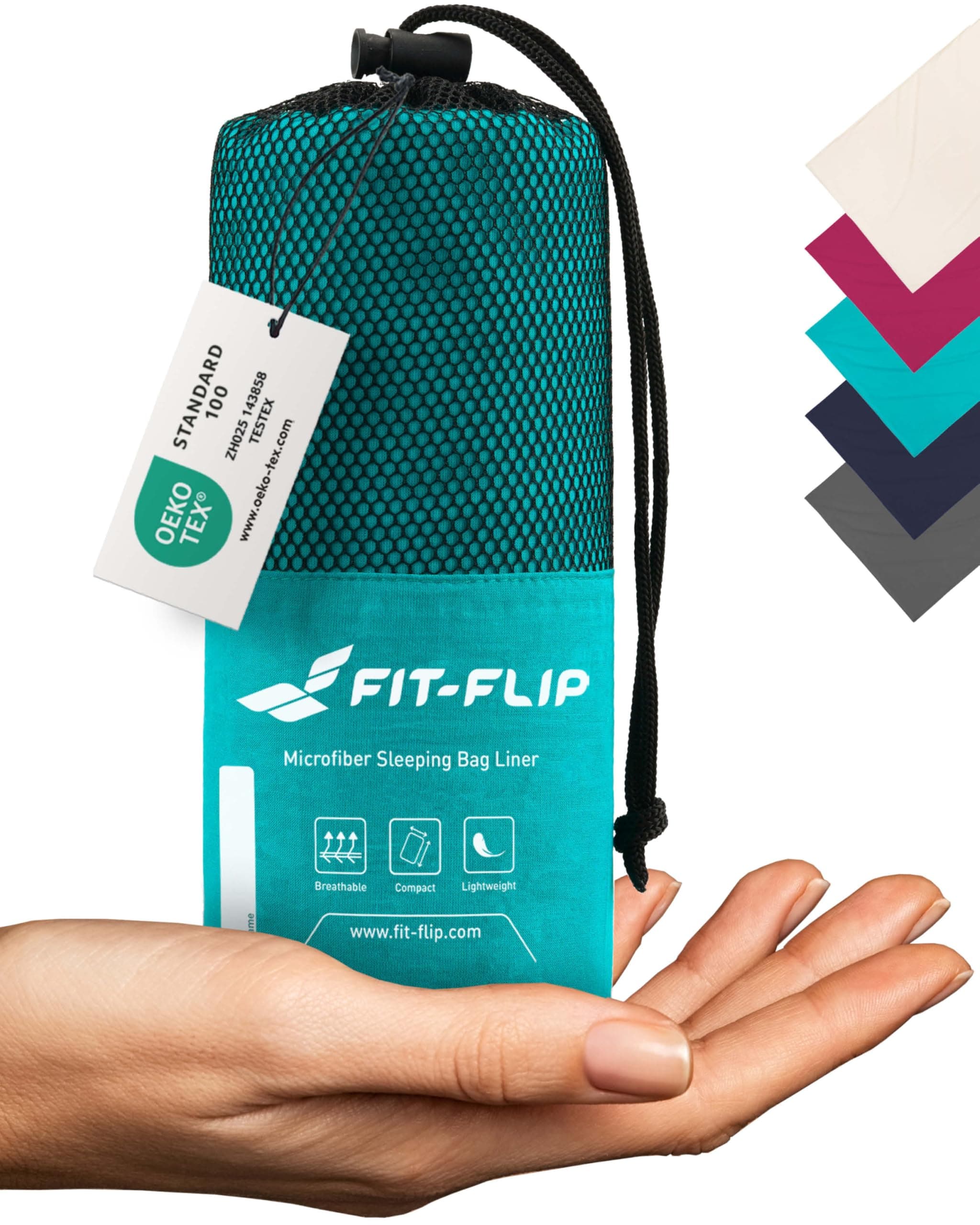 Fit-Flip Sacco Lenzuolo da Viaggio - 100% Cotone o Microfibra ultraleggero