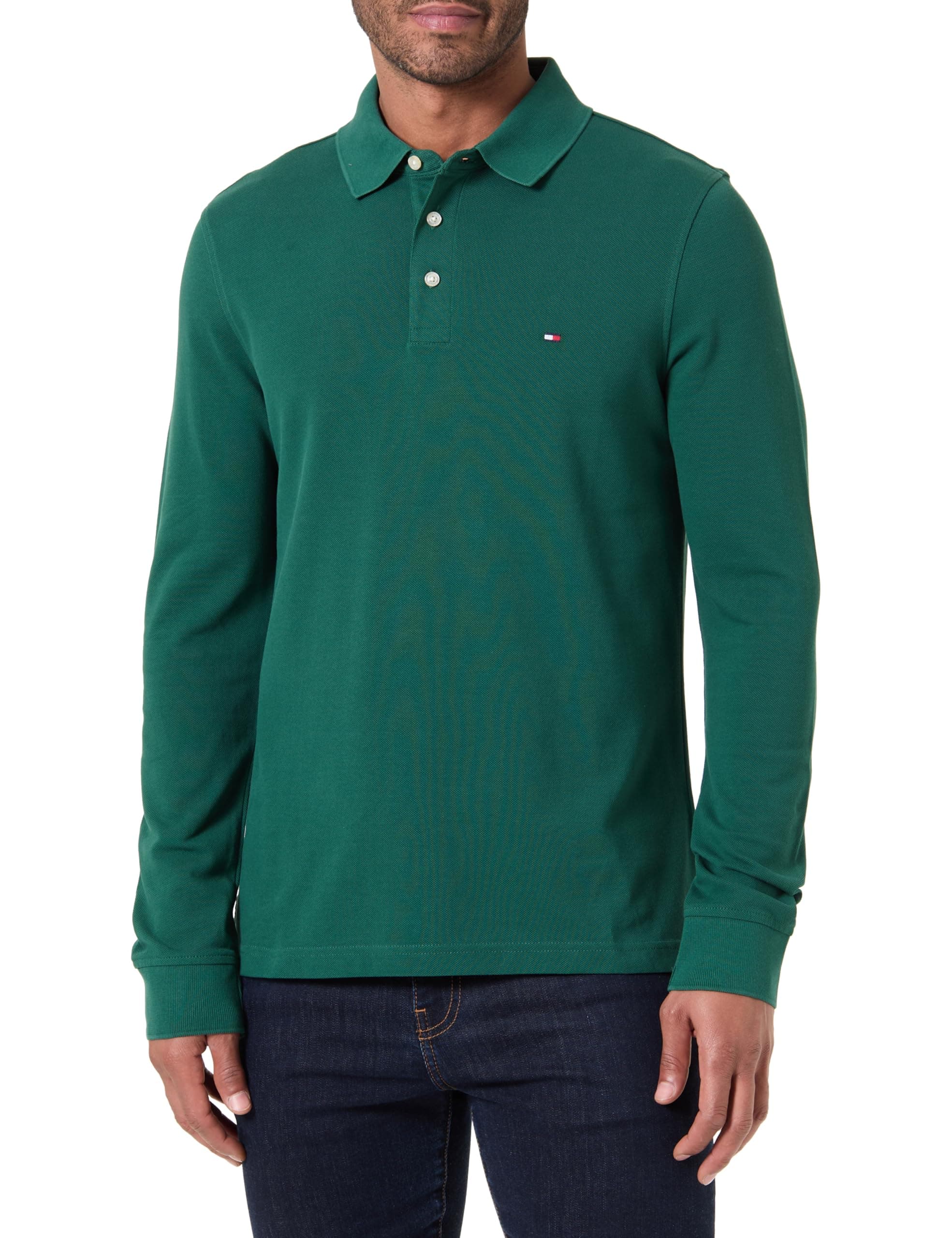 Tommy Hilfiger Herren Poloshirt Langarm Slim Basic