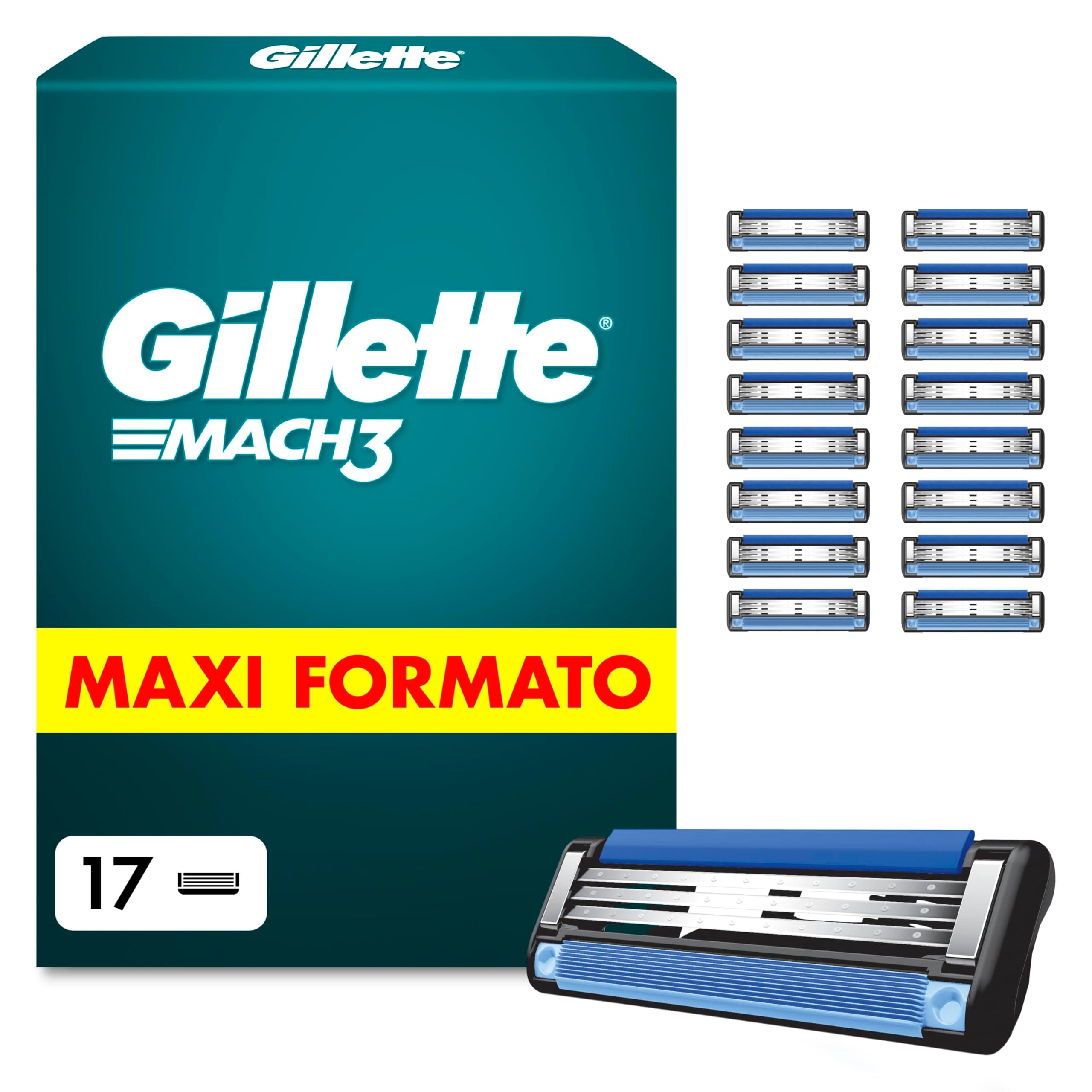 Gillette Mach3 Sport Lamette di Ricambio da Uomo per una Rasatura Profonda, 17 Pezzi