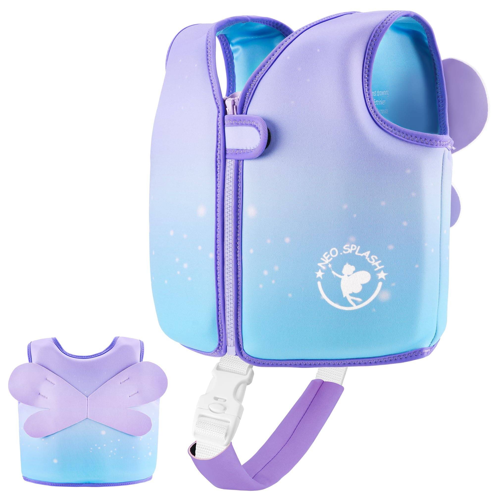 Gilet de Natation pour Enfant Fille et garçon avec Sangles de sécurité réglables Âge 1-3 ou 3-6