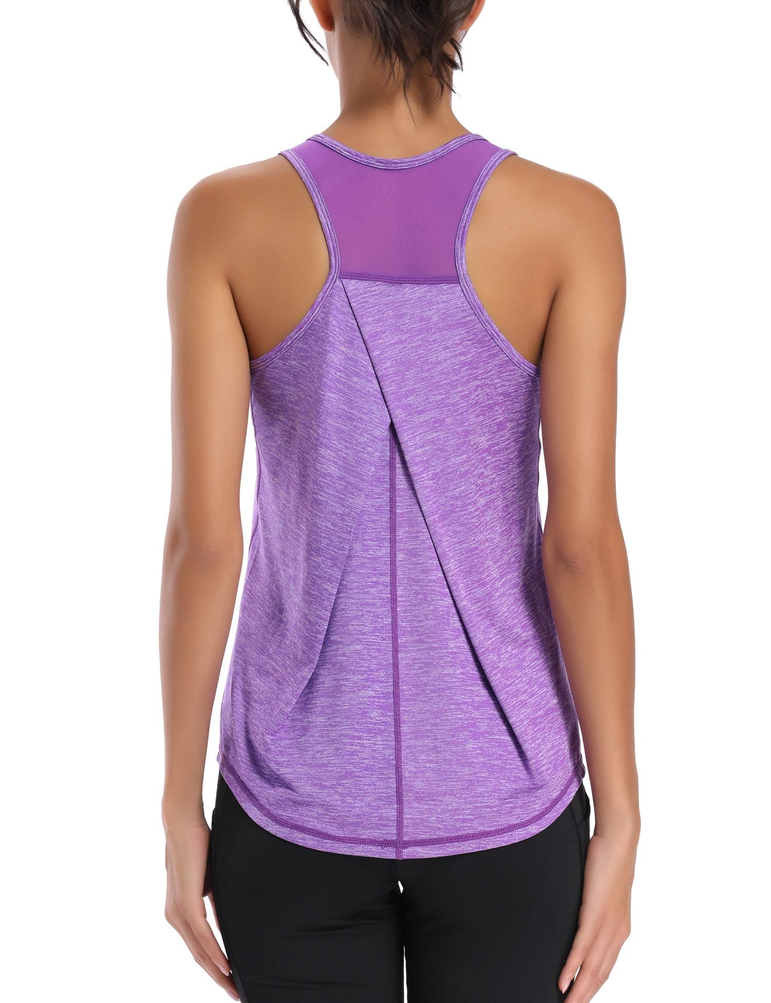 Dawnrole Palestra Donna Gym Top Senza Maniche in Rete Yoga Corsa Camicie Atletiche