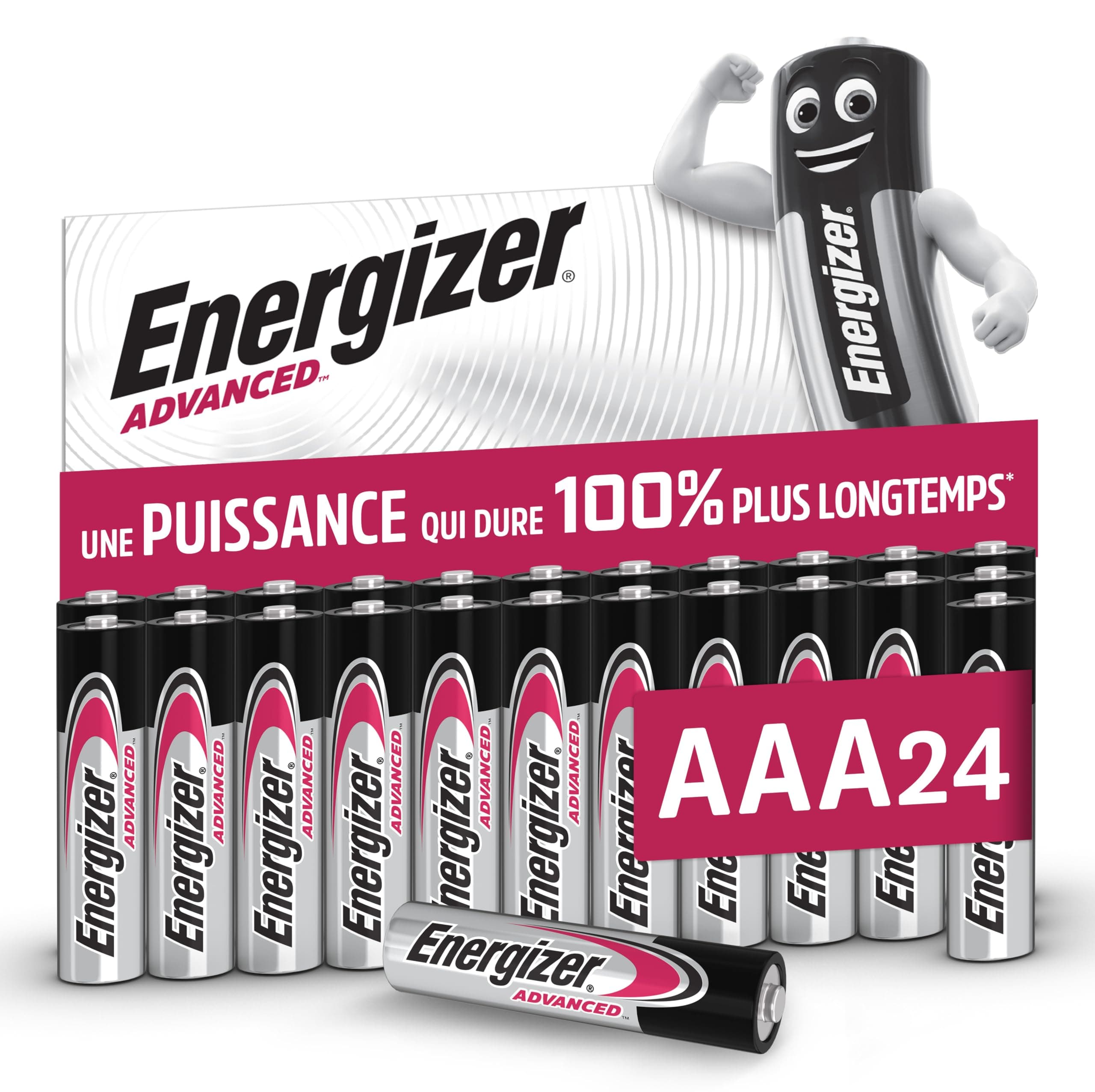 Energizer Advanced - Piles AAA (Lot de 24) Micro LR03 Alcaline 1,5 V | Haute Performance - Télécommandes, Jouets et Électroniques - Made in EU - Emballage 0% Plastique - Conservation 10 Ans