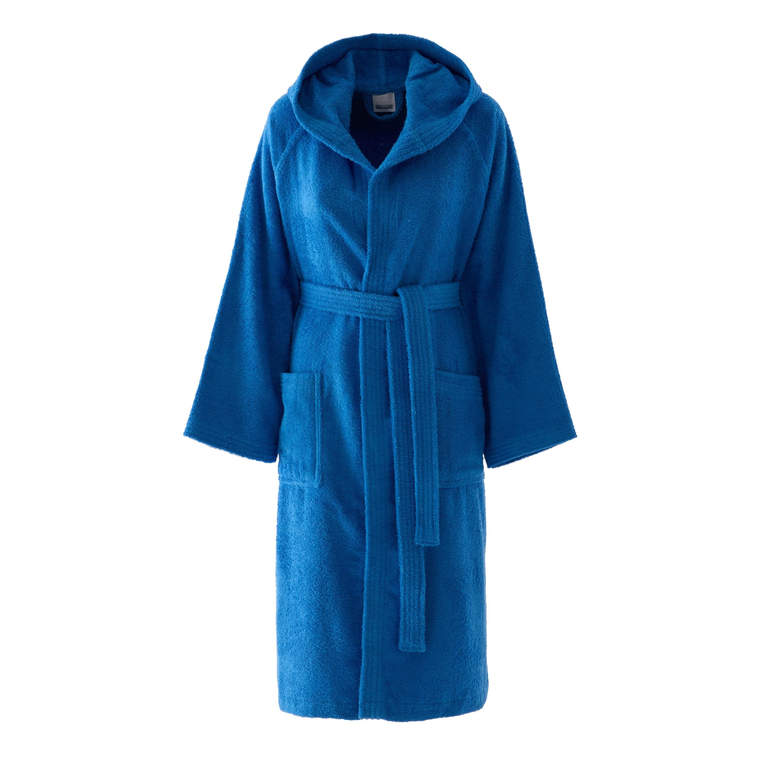 Bassetti Accappatoio Con Cappuccio, 100% Cotone, Adulto Uomo Donna Unisex, In Spugna Morbido Assorbente Resistente E Lavabile In Lavatrice