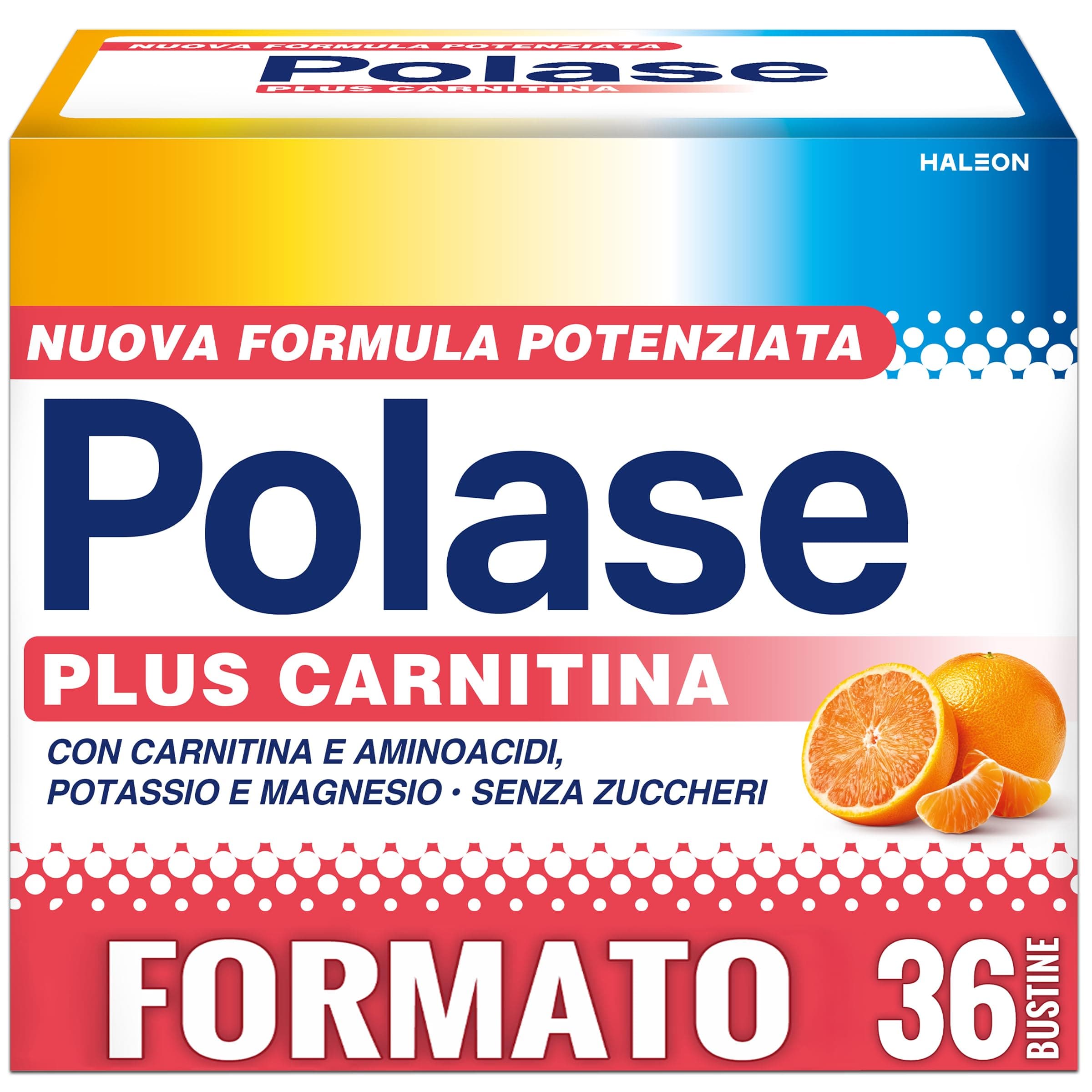 Polase Plus Carnitina, Per Stanchezza e Fatica Fisica, Formula con Carnitina e Aminoacidi, (36 bustine)