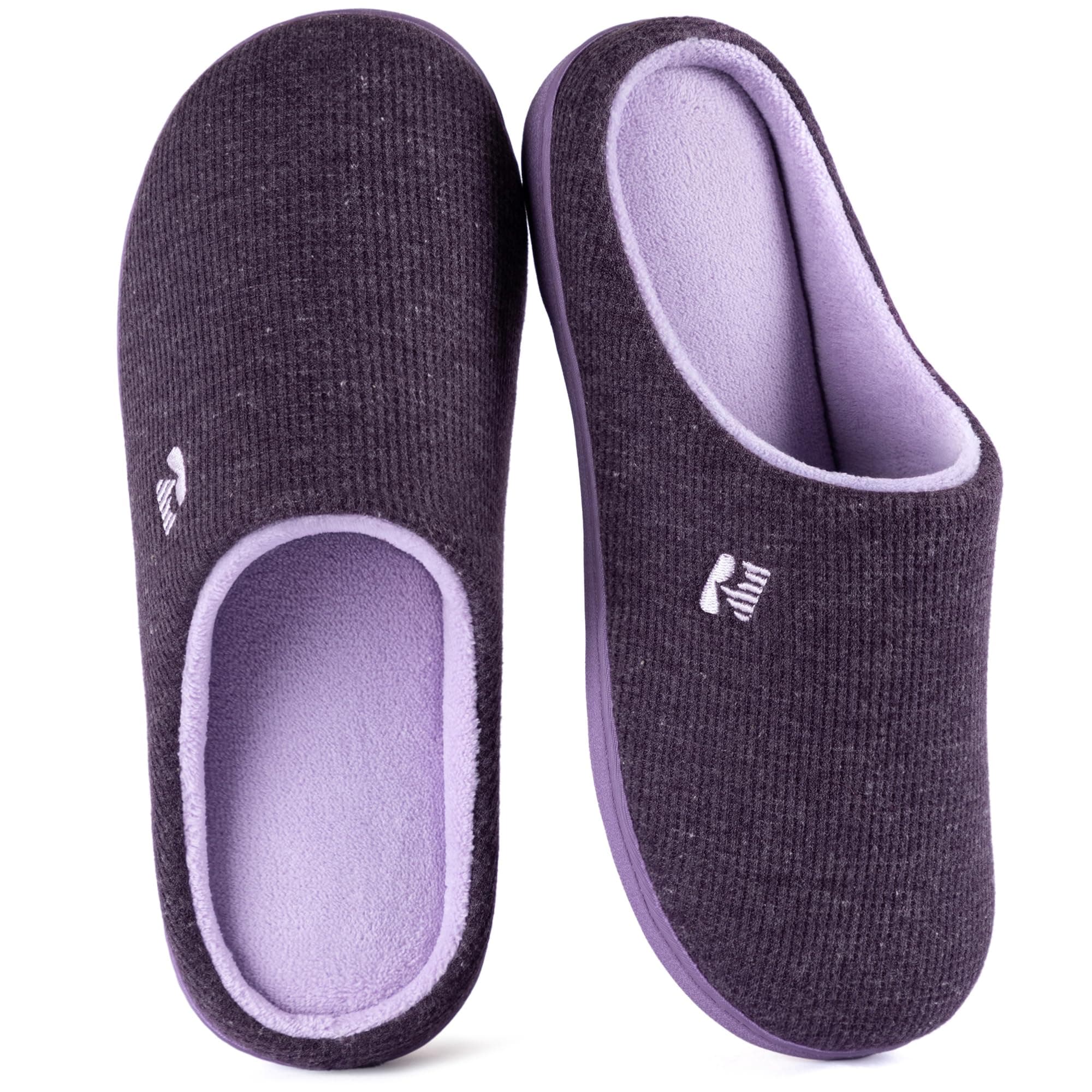 RockDove Zapatilla de dos Tonos y Espuma Viscoelástica para Mujer | Sin cordones, interior/exterior, uso doméstico, antideslizante, lavable a máquina, ligeras, agradables al tacto