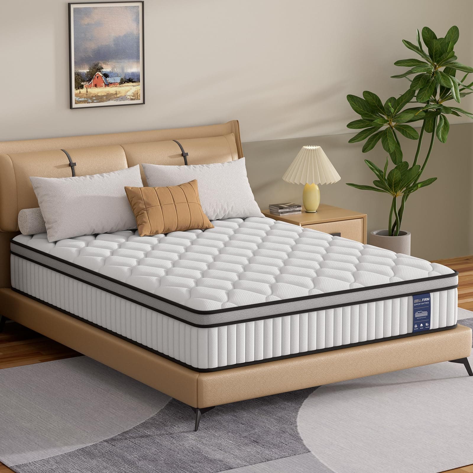 BedStory Colchón Híbrido 90x190 cm, Muelles Ensacados, Altura 26 cm, Ergonomico + Alta Transpirabilidad