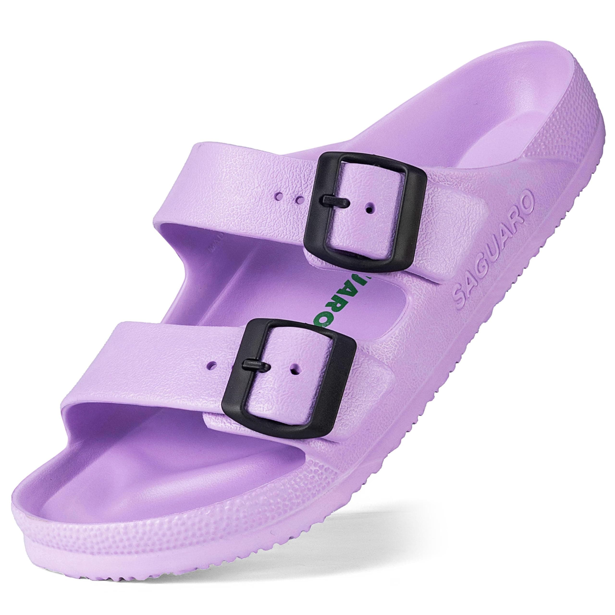 SAGUARO Eva Hausschuhe Herren Pantoletten Damen Leicht Gr.36-47 | Unisex Badelatschen, Badeschuhe, Elastisch, Klassisch, Sandalen, Rutschfest