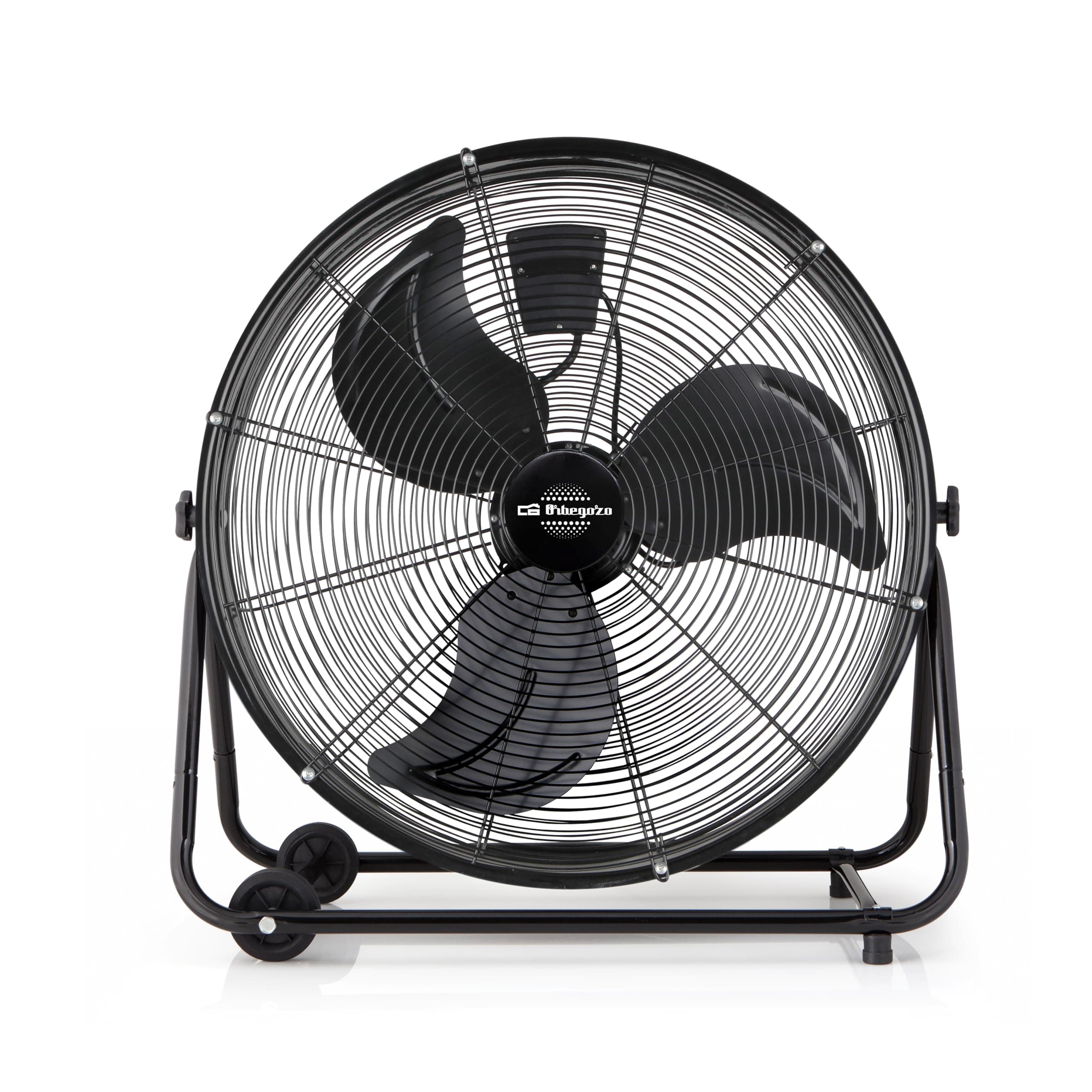 Orbegozo Pwt 3075 Ventilador Industrial Power Fan, Cabezal Inclinable, Aspas Metálicas De 75 Cm, 3 Velocidades De Ventilación, Ruedas De Transporte, 200 W, Metal
