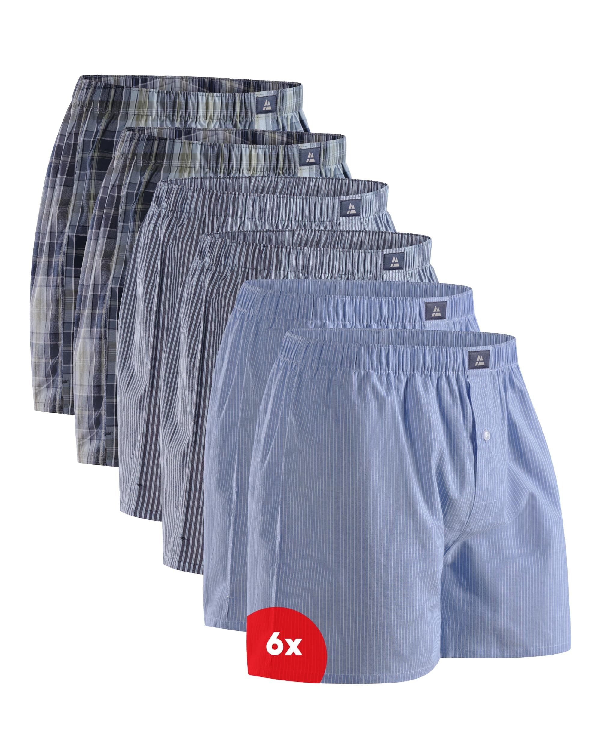 DANISH ENDURANCE Boxer Uomo Americani Cotone Biologico 100%, Mutande a Pantaloncino, Boxer di Tela, Leggeri e Traspiranti, 4 o 6 Paia