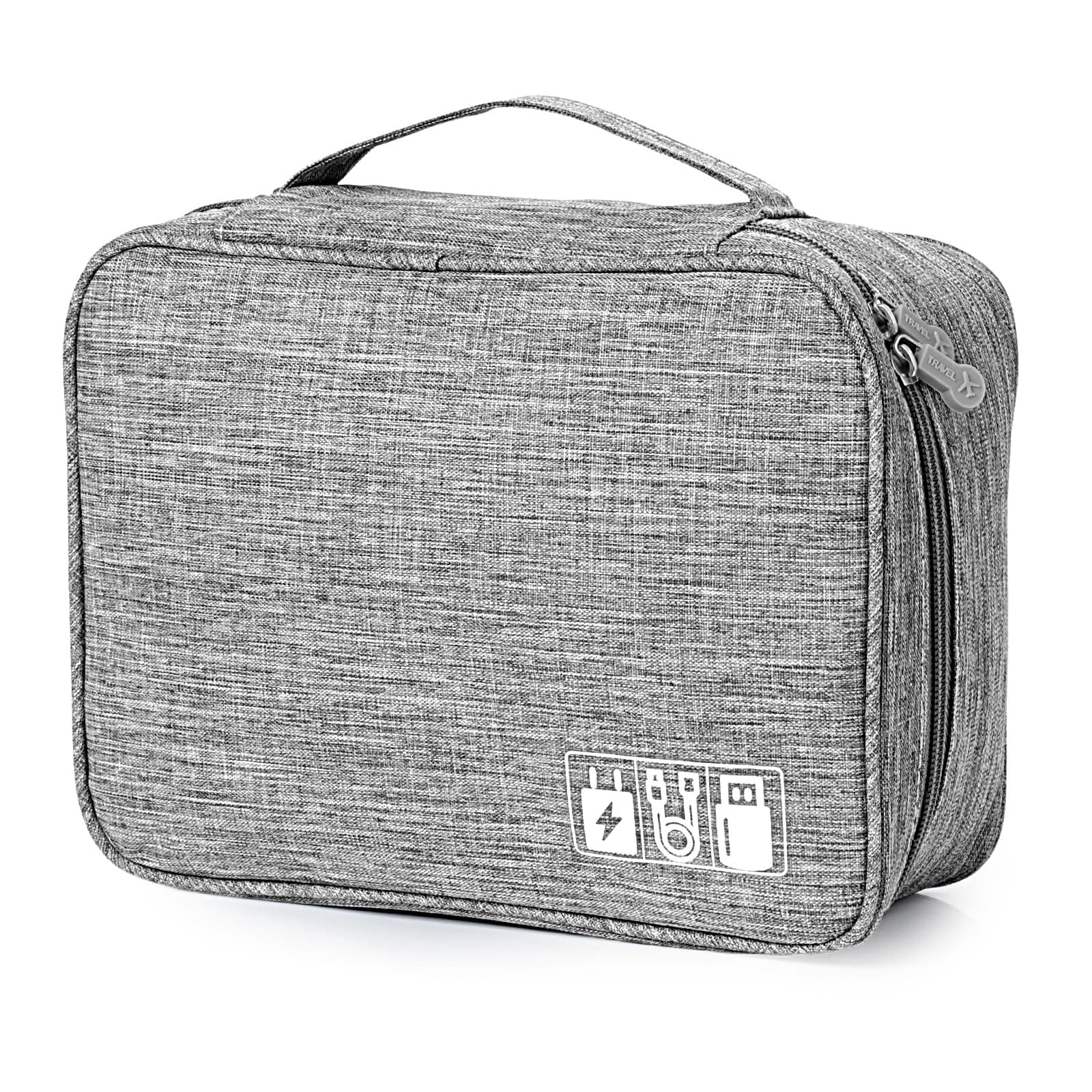 AiQInu Organizer Cavi Borsa da Viaggio Organizzatore Cavi Resistente All'acqua Portatile Porta Cavi Organizer per Caricatore, Chiavetta USB, Auricolare, Power Bank, Hard Disk, Scheda SD