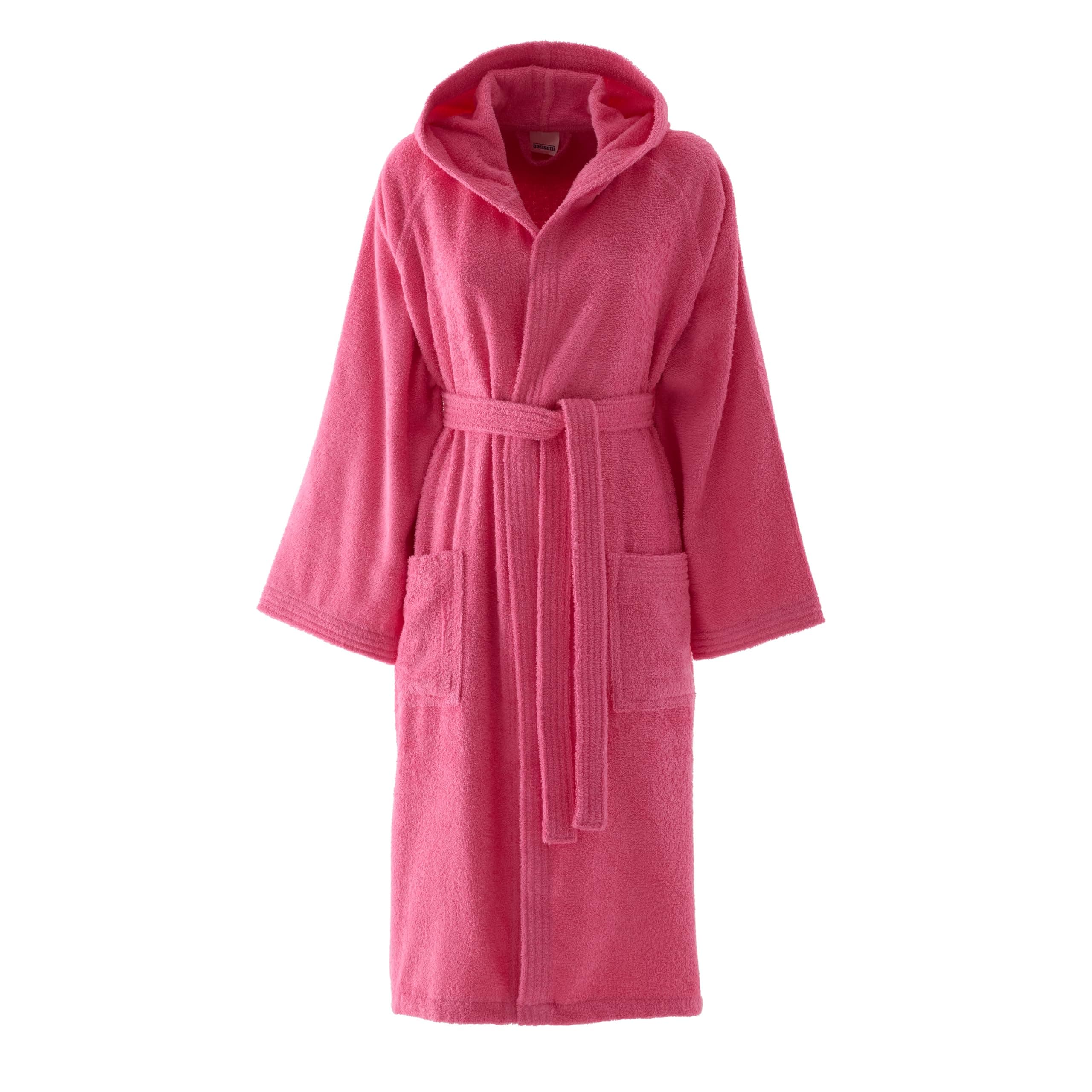 Bassetti Accappatoio Con Cappuccio, 100% Cotone, Adulto Uomo Donna Unisex, In Spugna Morbido Assorbente Resistente E Lavabile In Lavatrice