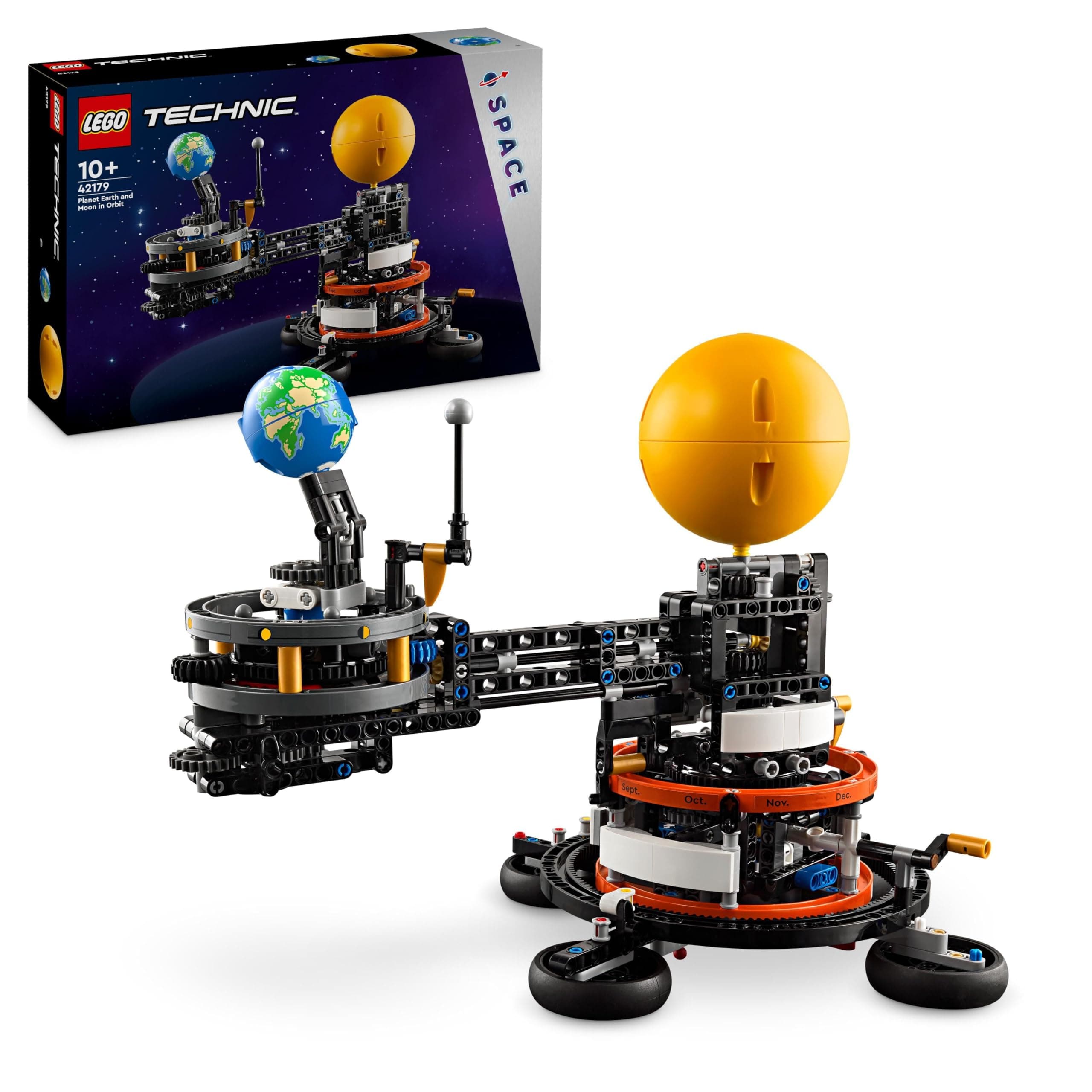 LEGO Technic La Planète Terre et la Lune en Orbite, Jouet de Construction Créatif, Stimule le Jeu en Autonomie, Thème du Système Solaire, Cadeau Intergalactique pour Garçons et Filles Dès 10 Ans 42179