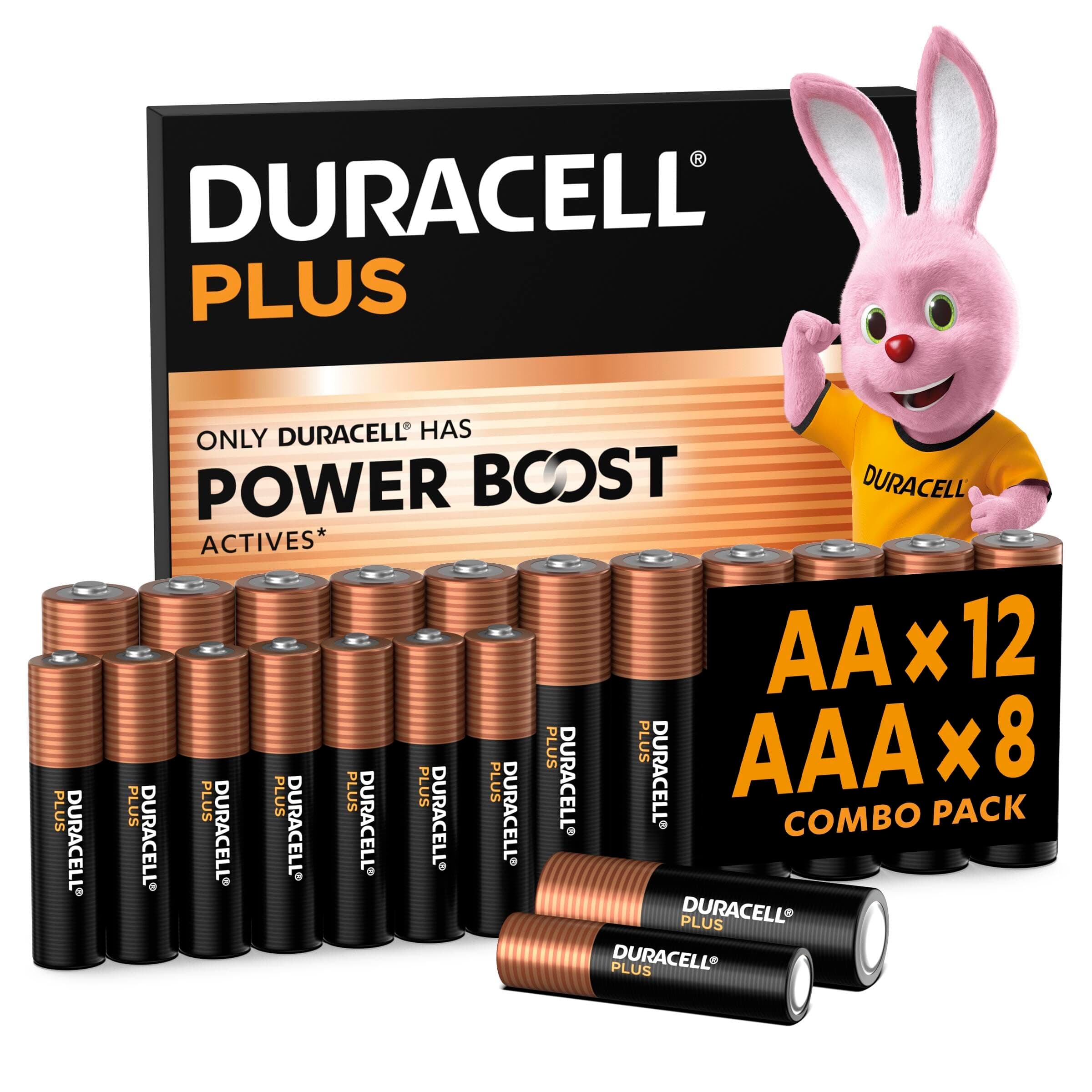 DURACELL Plus Pilas AA & AAA (Paquete Combinado de 20) – Pilas alcalinas 1,5 V – con Power Boost Actives – Envase con 0% de plástico – 10 años en su envase - MN150/ MN2400