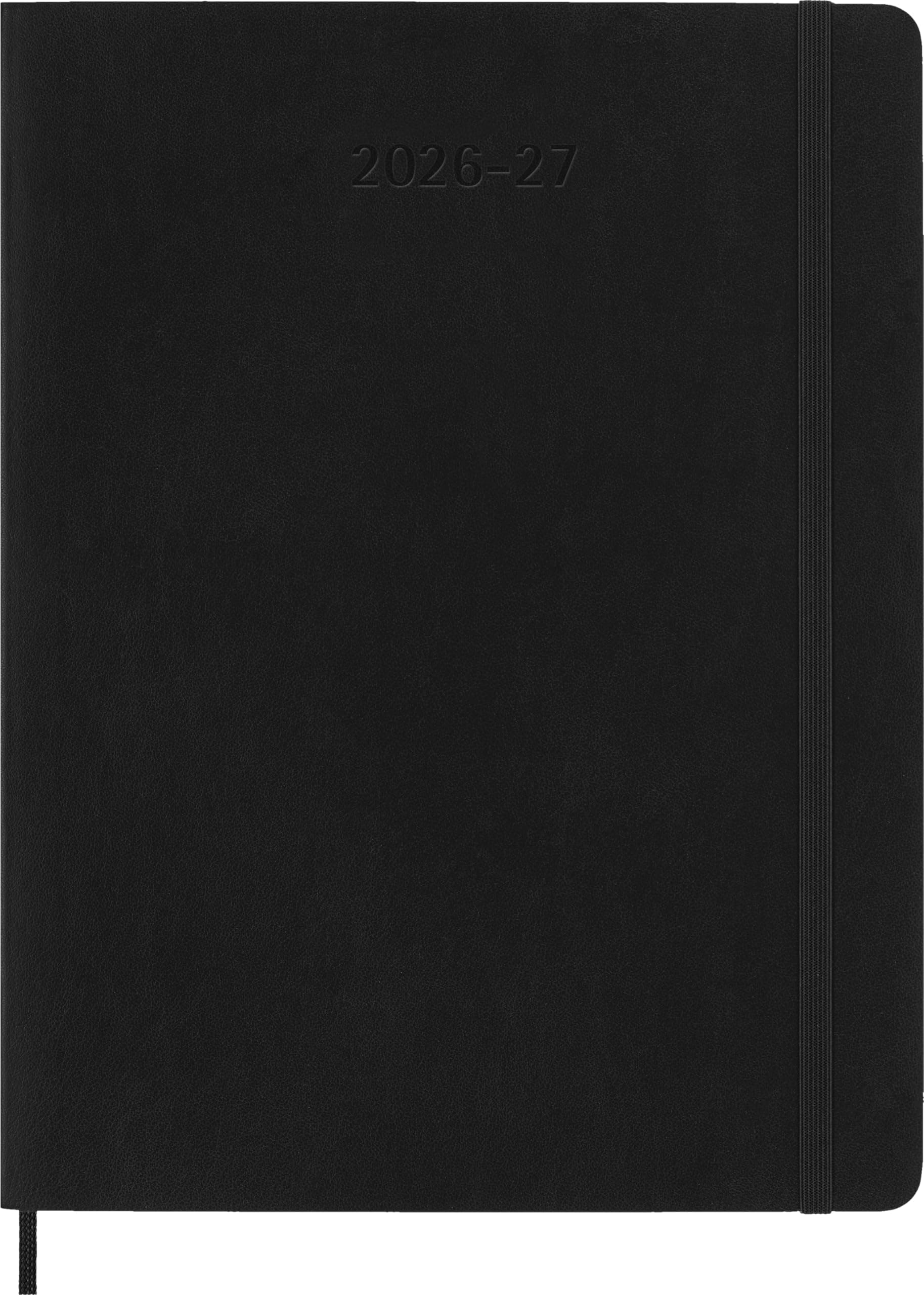 Moleskine Agenda Settimanale 2026 2027 - Agenda 18 Mesi Con Spazio per Note, Copertina Morbida e Chiusura Elastica, Colore Nero, Formato XL 19 x 25 cm