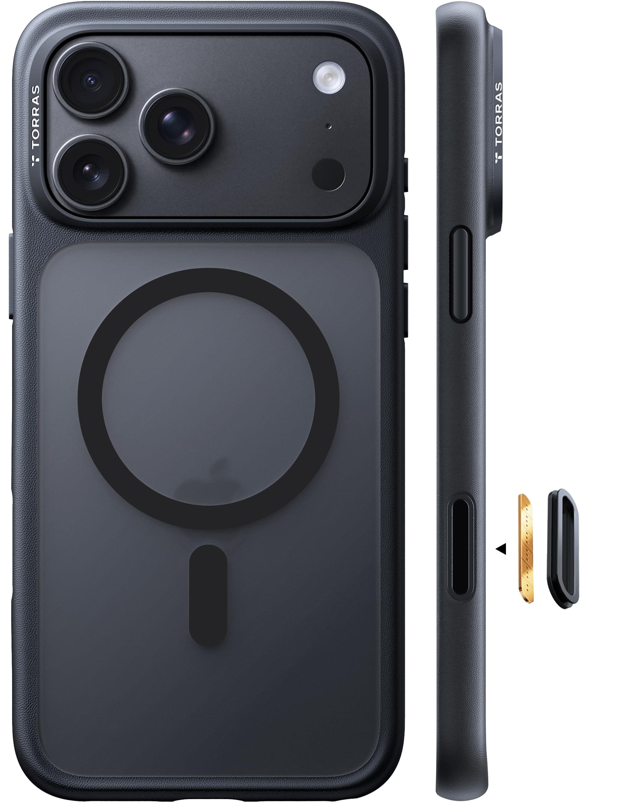 TORRAS Guardian-Mag für iPhone 18 Pro Hülle für MagSafe Case, Schwarz | 19N Starke Magnetkraft, 3,66 m Militärschutz, Handyhülle iPhone 18 Pro Case, Angenehme Haptik, Schlank & Leicht, Kratzfest