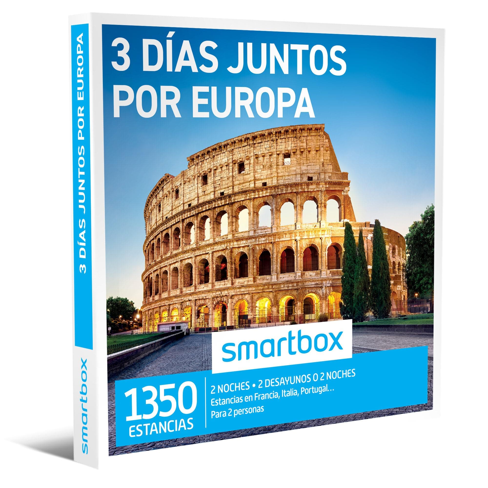 Smartbox - Caja Regalo 3 días Juntos por Europa - Idea de Regalo Original - 2 Noches con Desayuno o 2 Noches para 2 Personas