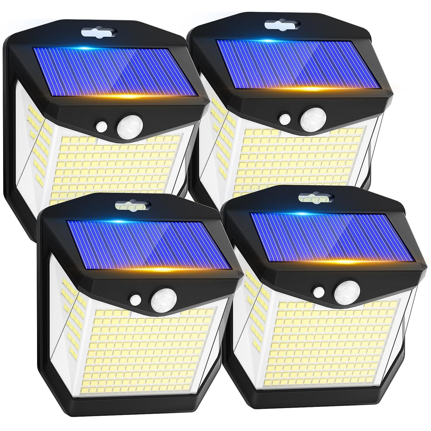 Luz Solar LED Exterior Jardin - 248 LED Luces Solares Sensor de Movimiento | 270° Foco Lampara, IP65 Impermeable, Aplique Potente con Iluminacion Terraza Outdoor Light, Garajes, Porche, Caminos, Balcón