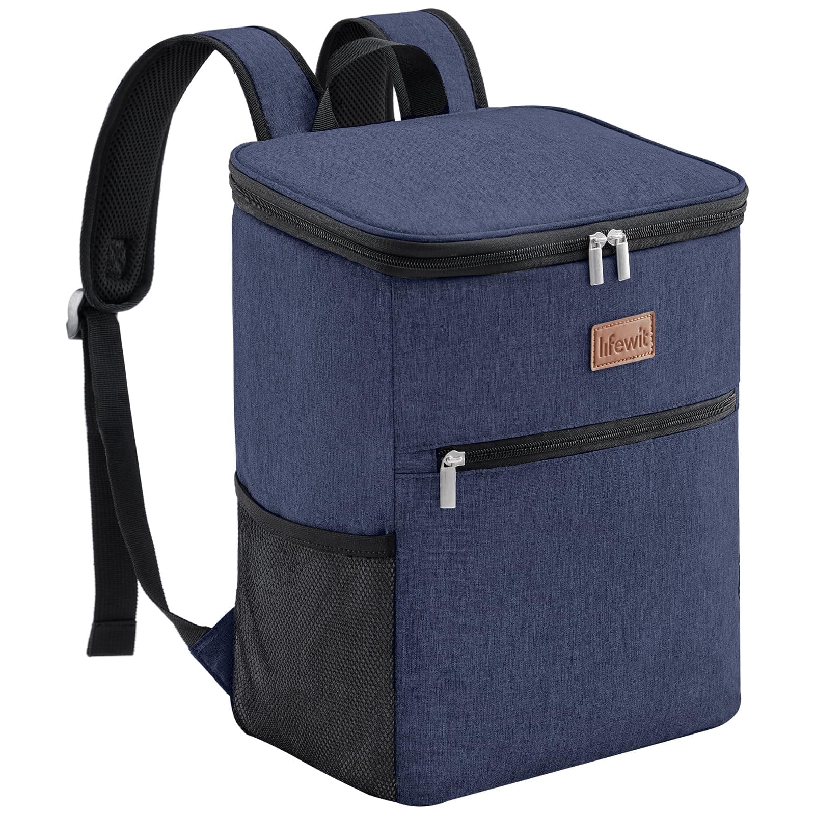 Lifewit Mochila Nevera, Mochilas Neveras Portatil Isotermica, Bolsa Termica Porta Alimentos Impermeable, Cooler Bag para Playa, Picnic, Camping, Viaje, Trabajo, Azul Oscuro, 21L