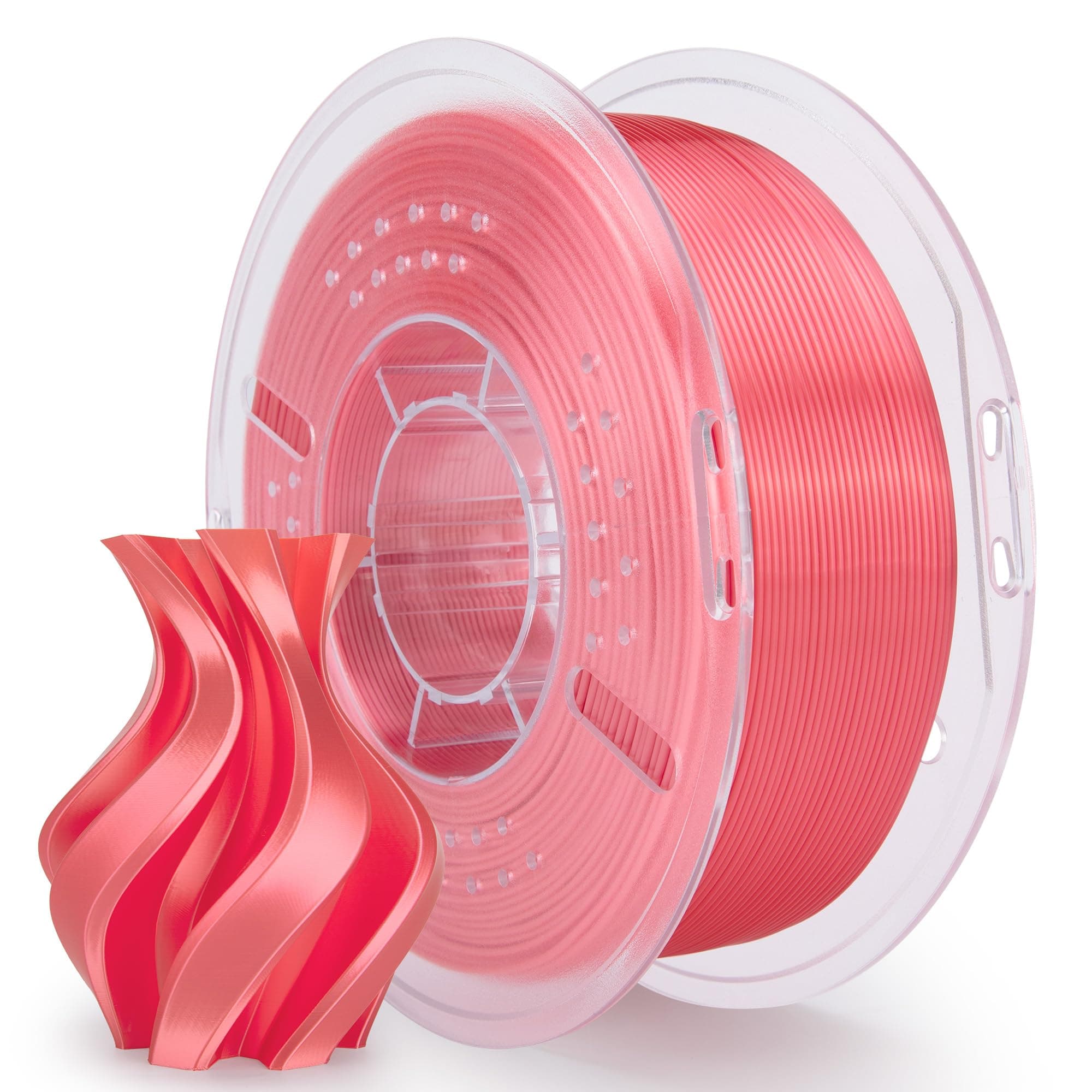 ELEGOO Filamento PLA Silk 1.75 1KG Coral Rosa de Seda | Carrete de Filamento 3D, para Mayoría Impresoras 3D