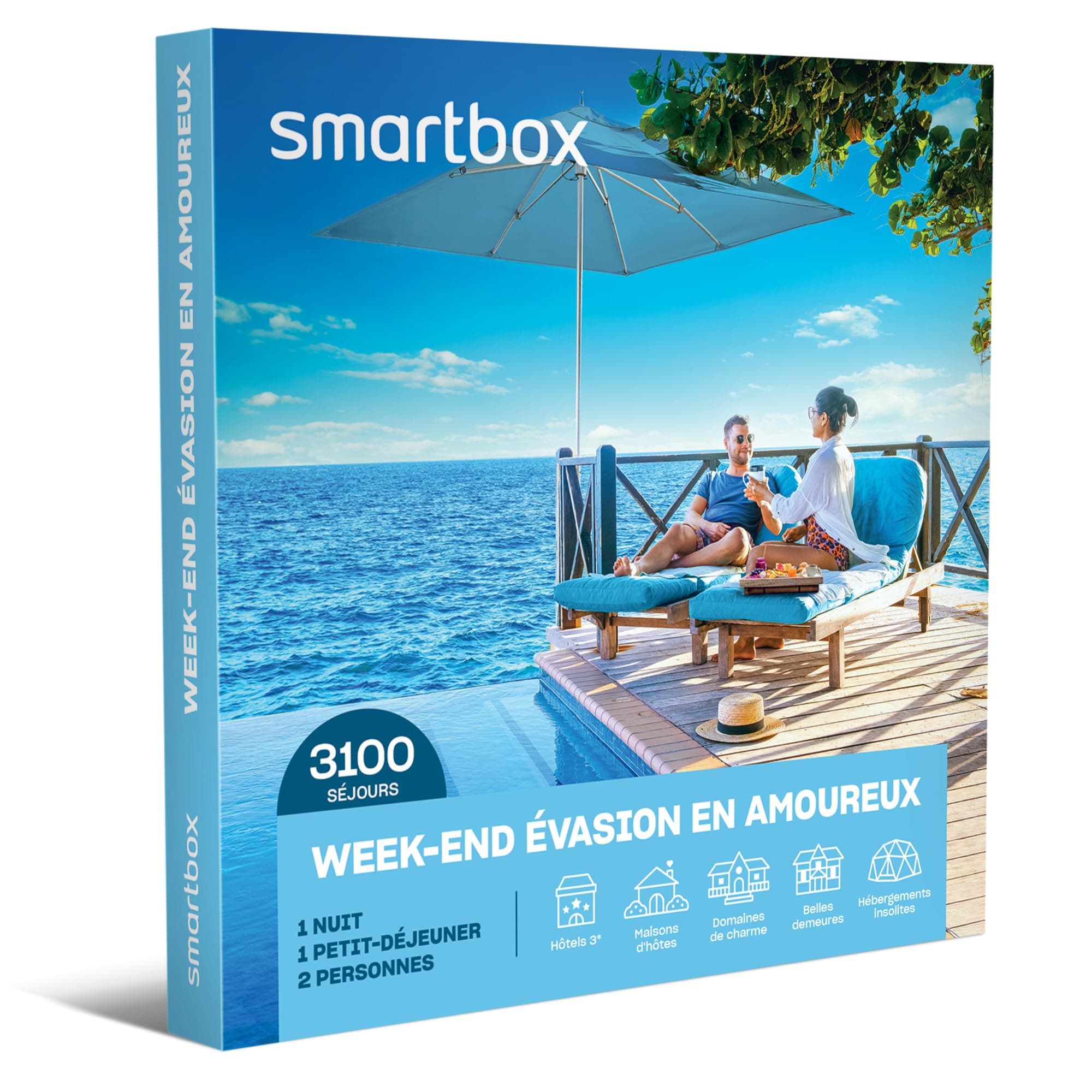 Smartbox - Coffret cadeau 2 jours d'évasion et de découverte pour 2 - Une nuit avec petit-déjeuner - Idée cadeau voyage