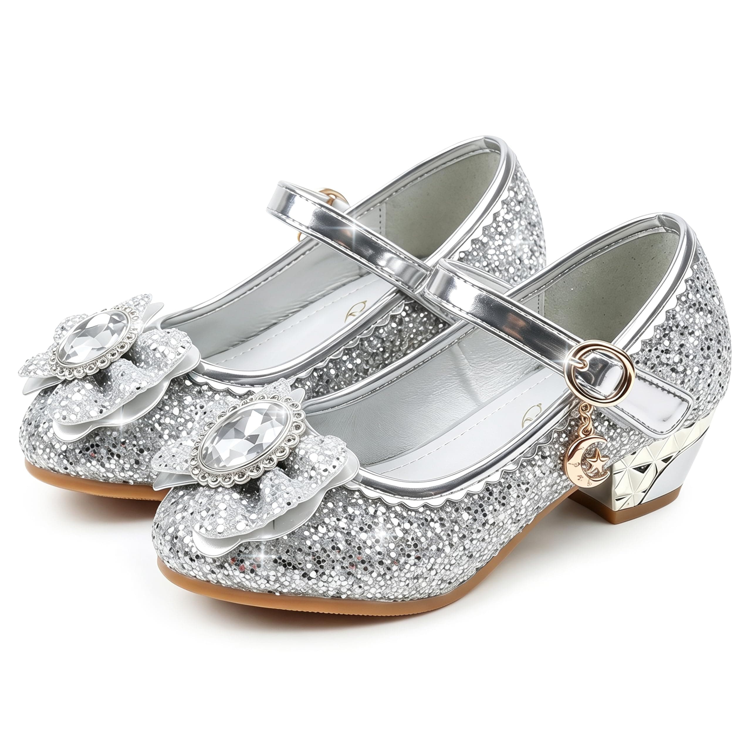 New front Principessa Scarpe Festive Scarpe col Tacco da Principessa per Bambina