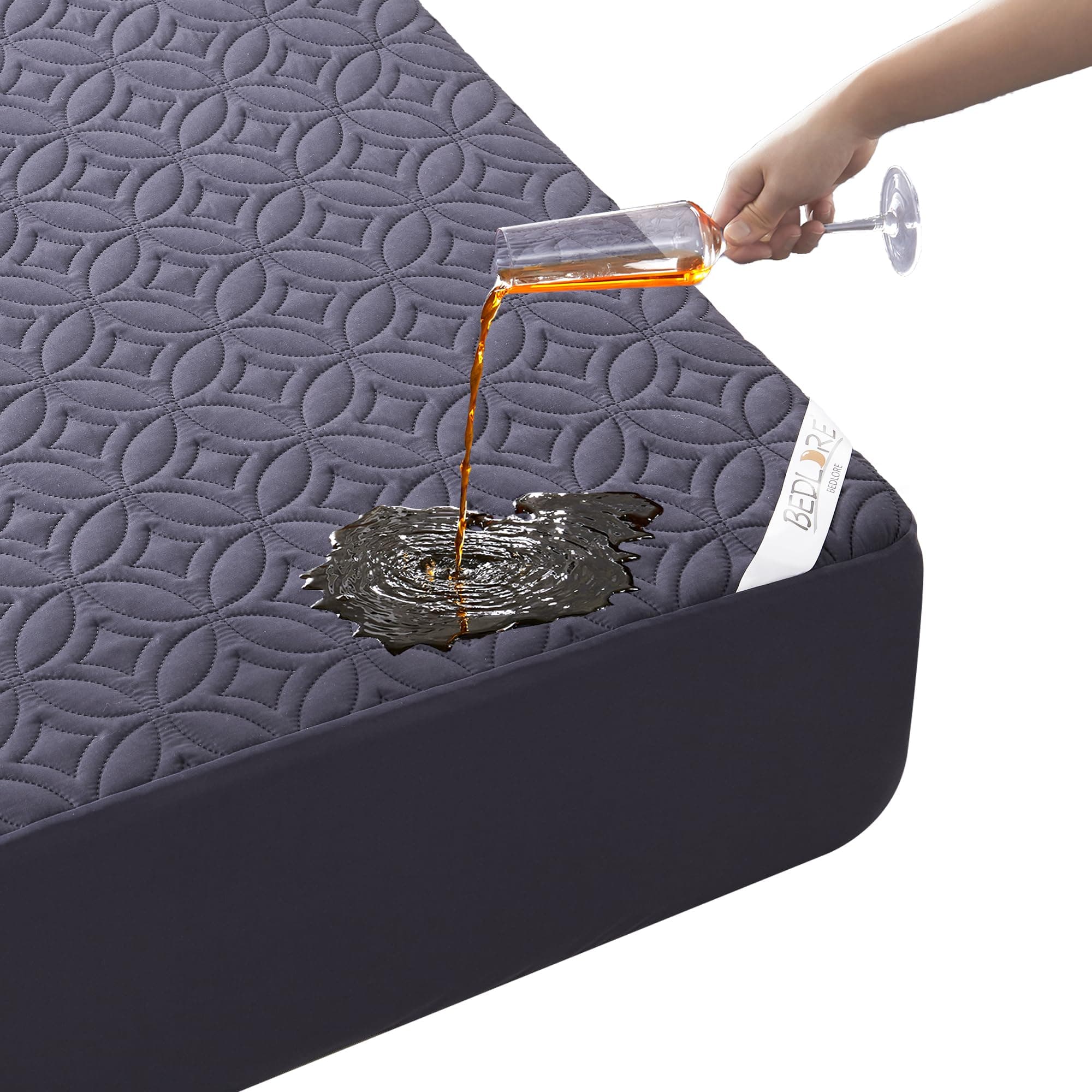 BEDLORE Protège-Matelas 180x200 Imperméable,Housse de Matelas à Poche Extra-Profonde en Microfibre Douce Brushed avec Couche TPU Améliorée, Lavable en Machine (Bleu)