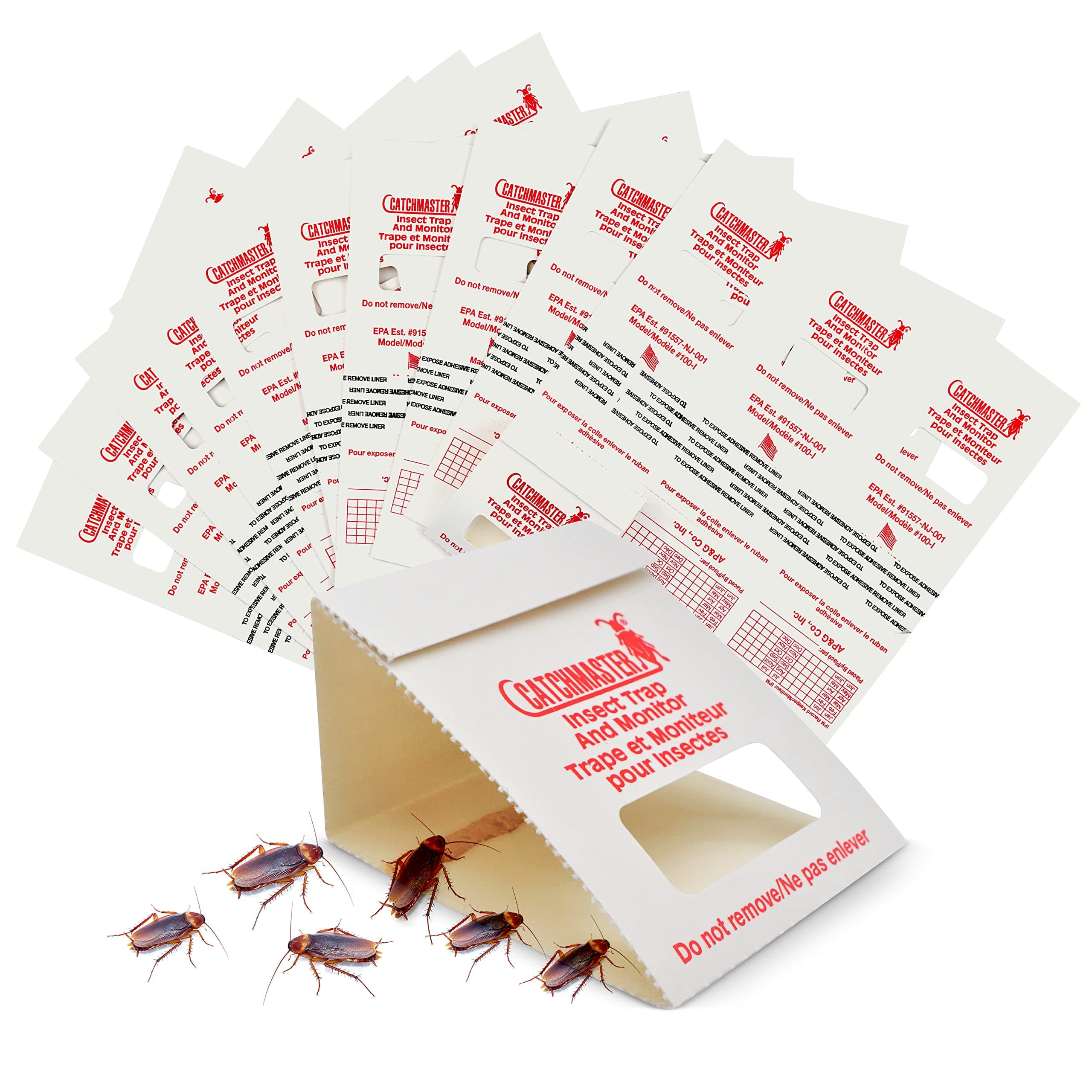 Catchmaster 100i - Trappole per Scarafaggi 30x | Senza Veleno | Disinfestazione con Esche Adesive Integrate | Efficace Contro Blatte Germaniche, Grilli e Ragni