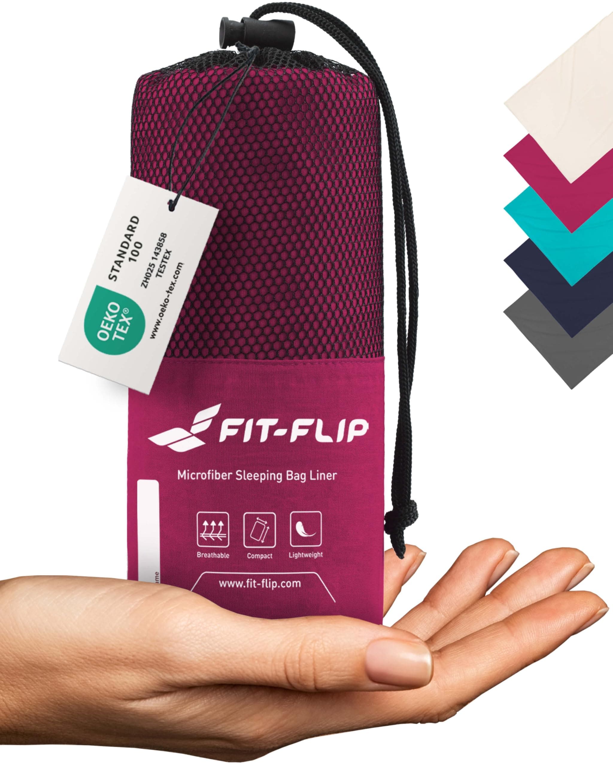 Fit-Flip Sábana Saco de Dormir | Saco Sábanas ultraligero de 325 g o 310 g con compartimiento de almohada agregado, Sábana de viaje compacto