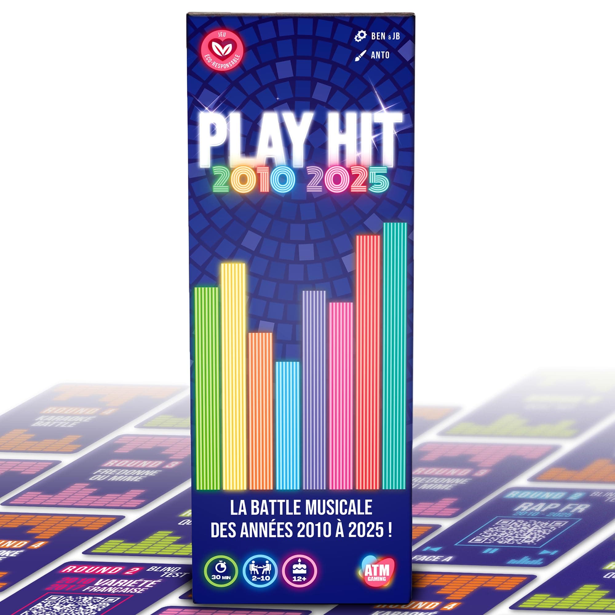 ATM Gaming Play Hit - Jeu de Société Musical - Quiz Années 2010 à 2025 - Jeu d’Ambiance dès 12 Ans - 2 à 10 Joueurs - Soirées, Famille, Adultes, Cadeau Original