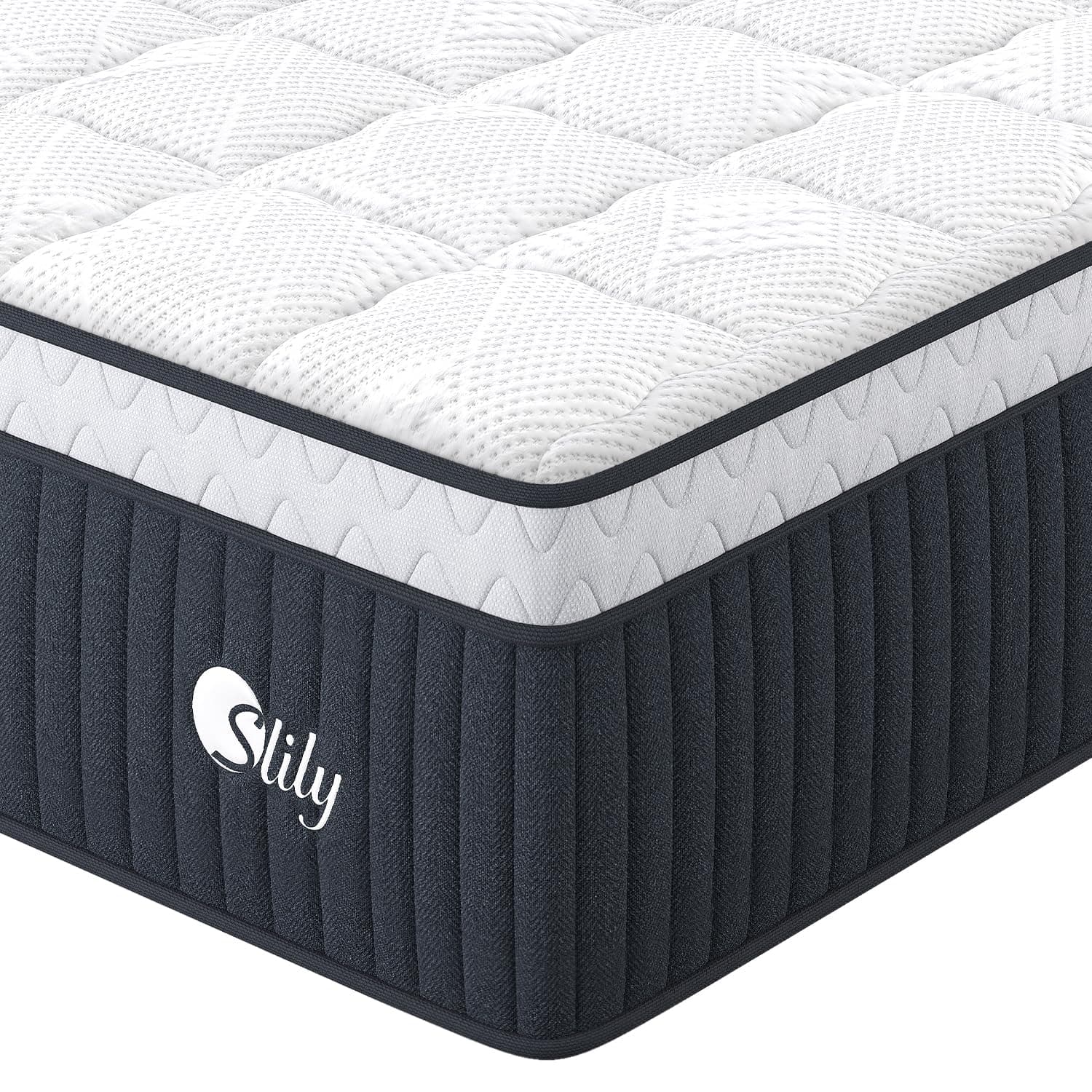 slily Matelas 120x200 30 cm Épaisseur Matelas Hybride à Ressorts Indépendan Ensachés et Mousse à Mémoire de Forme Gel, H3 H4 Ferme Respirant 7 Zones Confort pour Adulte, Oeko-tex