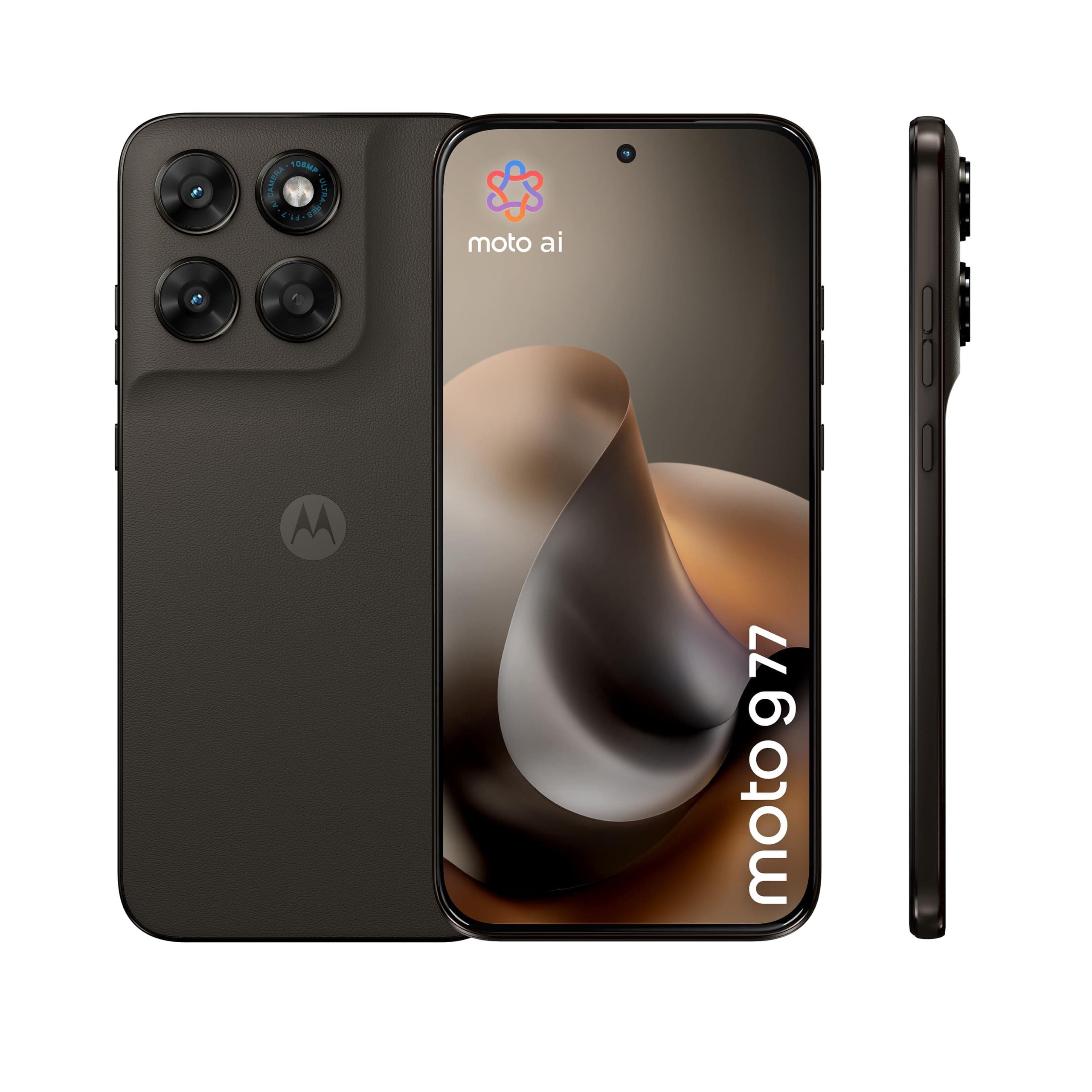 Motorola G77 8 256 5G, Triple capteur 108MP, écran 6,78" pOLED, Batterie 5200 mAH, Pantone Black Olive (Noir)