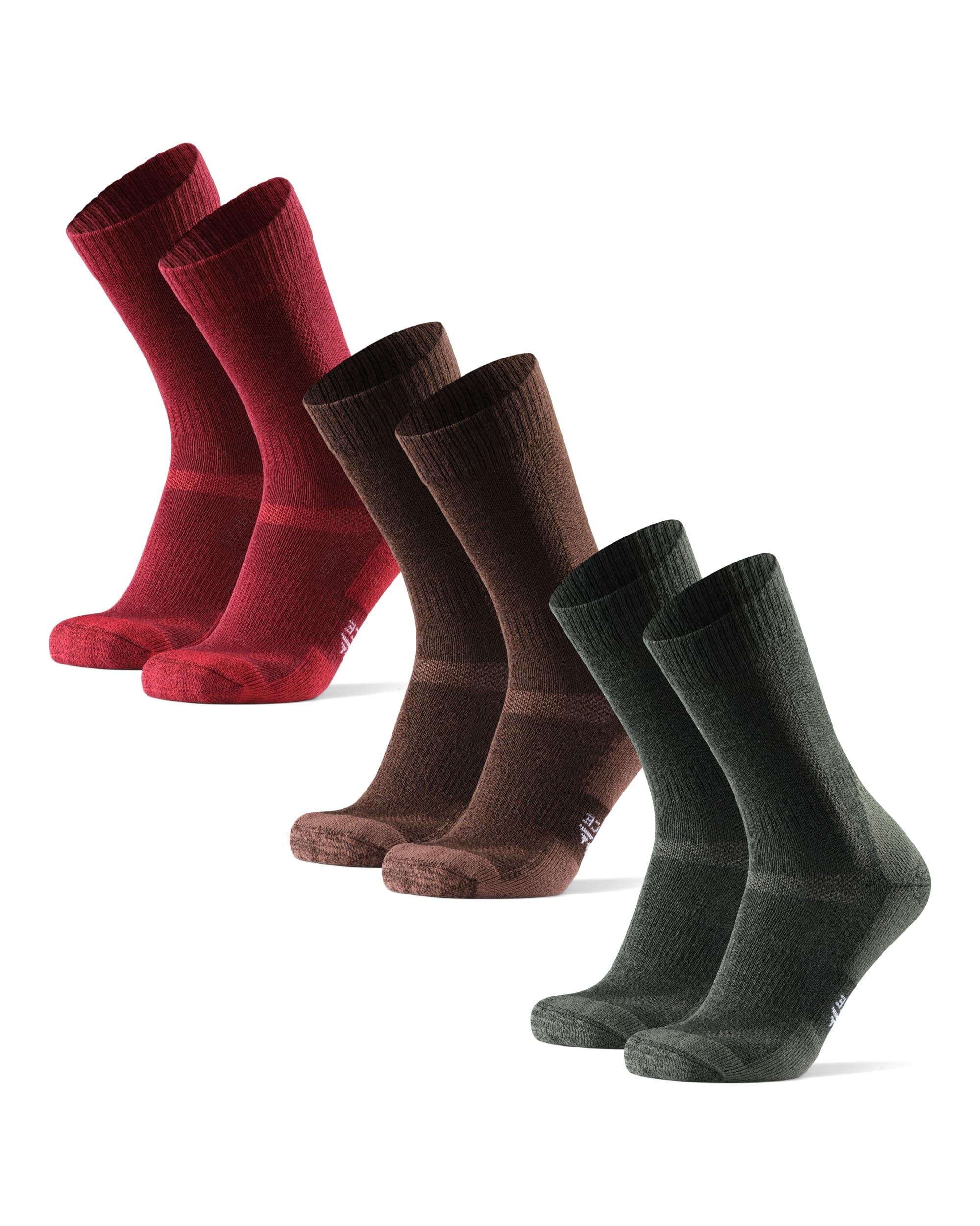 DANISH ENDURANCE Calcetines de Senderismo Unisex, Calcetines de Lana Merino con Acolchado Antiampollas para Invierno, para Hombre y Mujer, 3 o 5 Pack