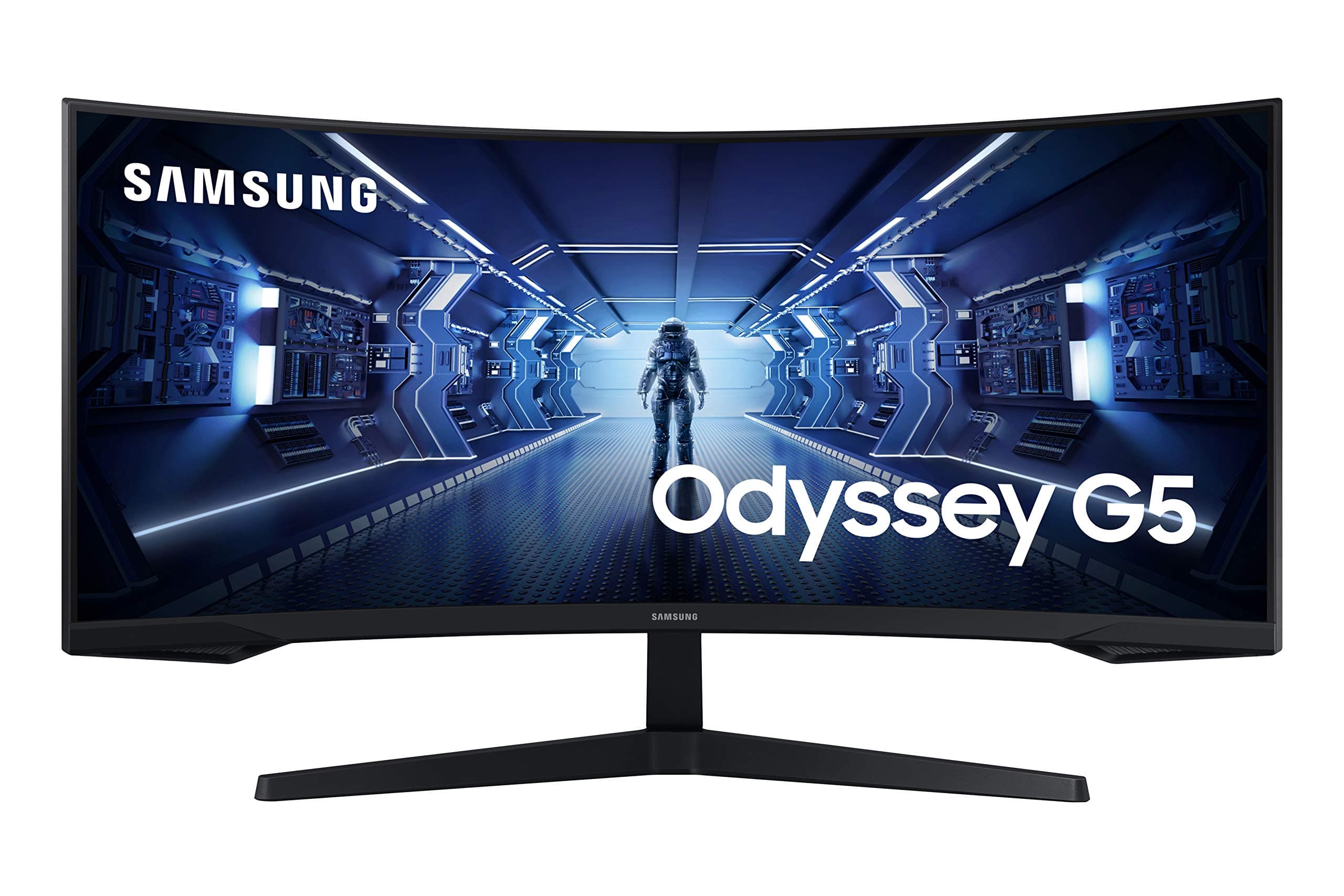 Samsung Ecran PC Odyssey G55T 34'' 165Hz, 1ms, Dalle VA 1000R, UWQHD 3440x1440, 2500:, 250cd/m2, AMD FreeSync Premium, Pied Ajustable,HDMI, DisplayPort