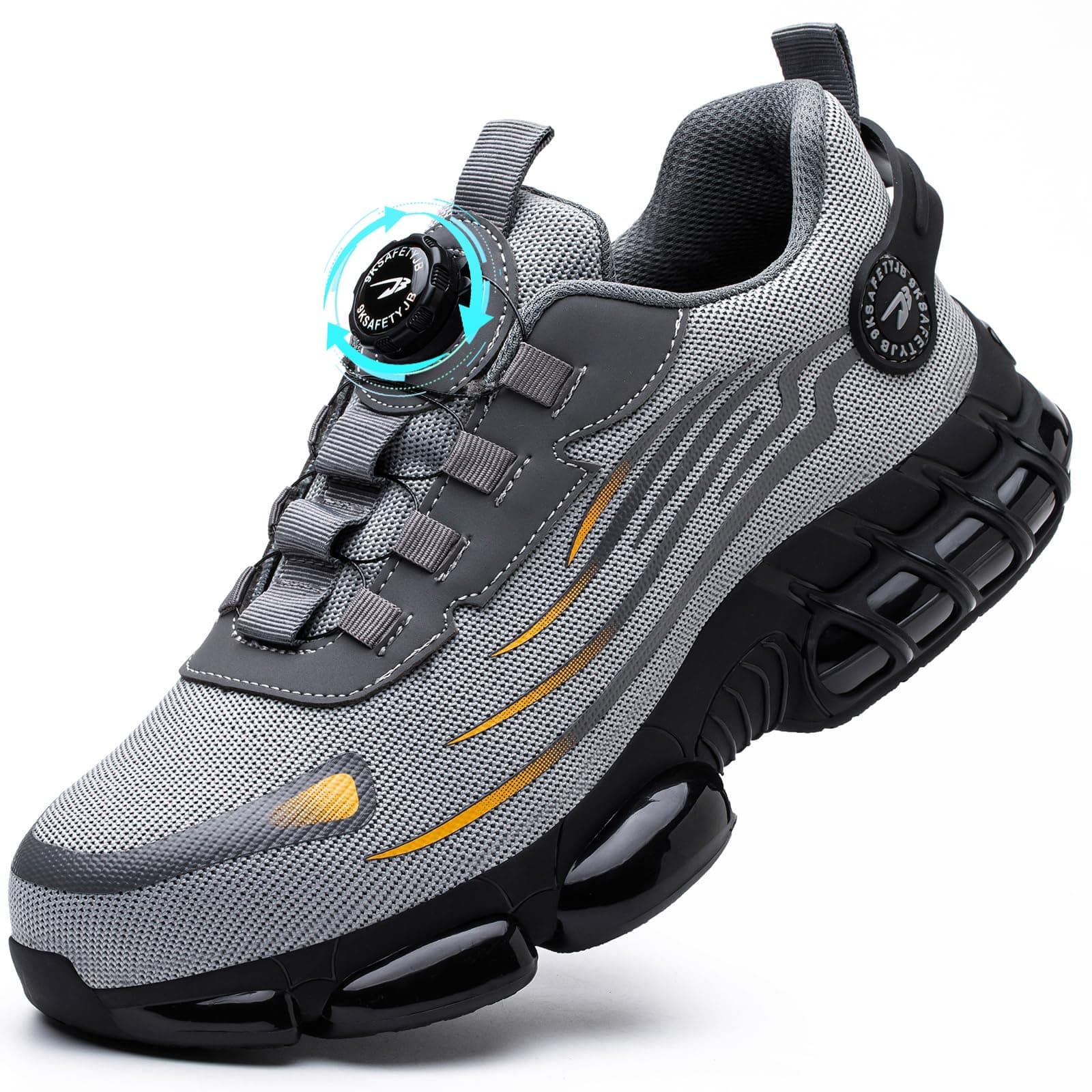 Zapatos de Seguridad para Hombre Mujer Ligero Zapatillas de Seguridad Comodo Zapatos de Trabajo con Punteras de Acero Transpirable Antideslizantes 38-46 EU