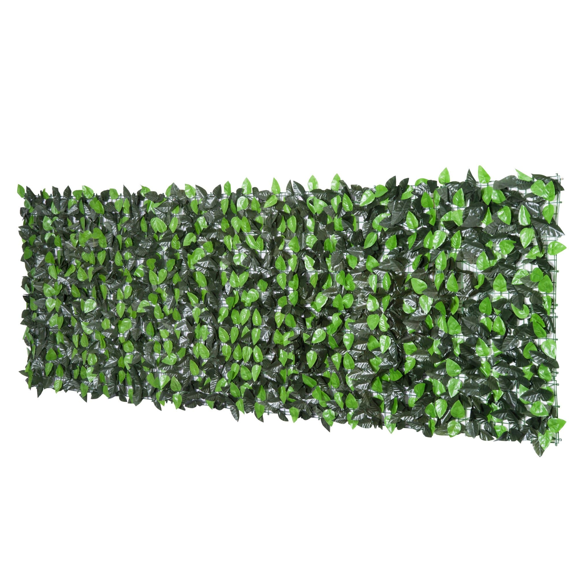 Outsunny Haie Artificielle Feuilles de Laurier - Brise-Vue Feuillage réaliste dim. 3L x 1H m PE Anti-UV Vert