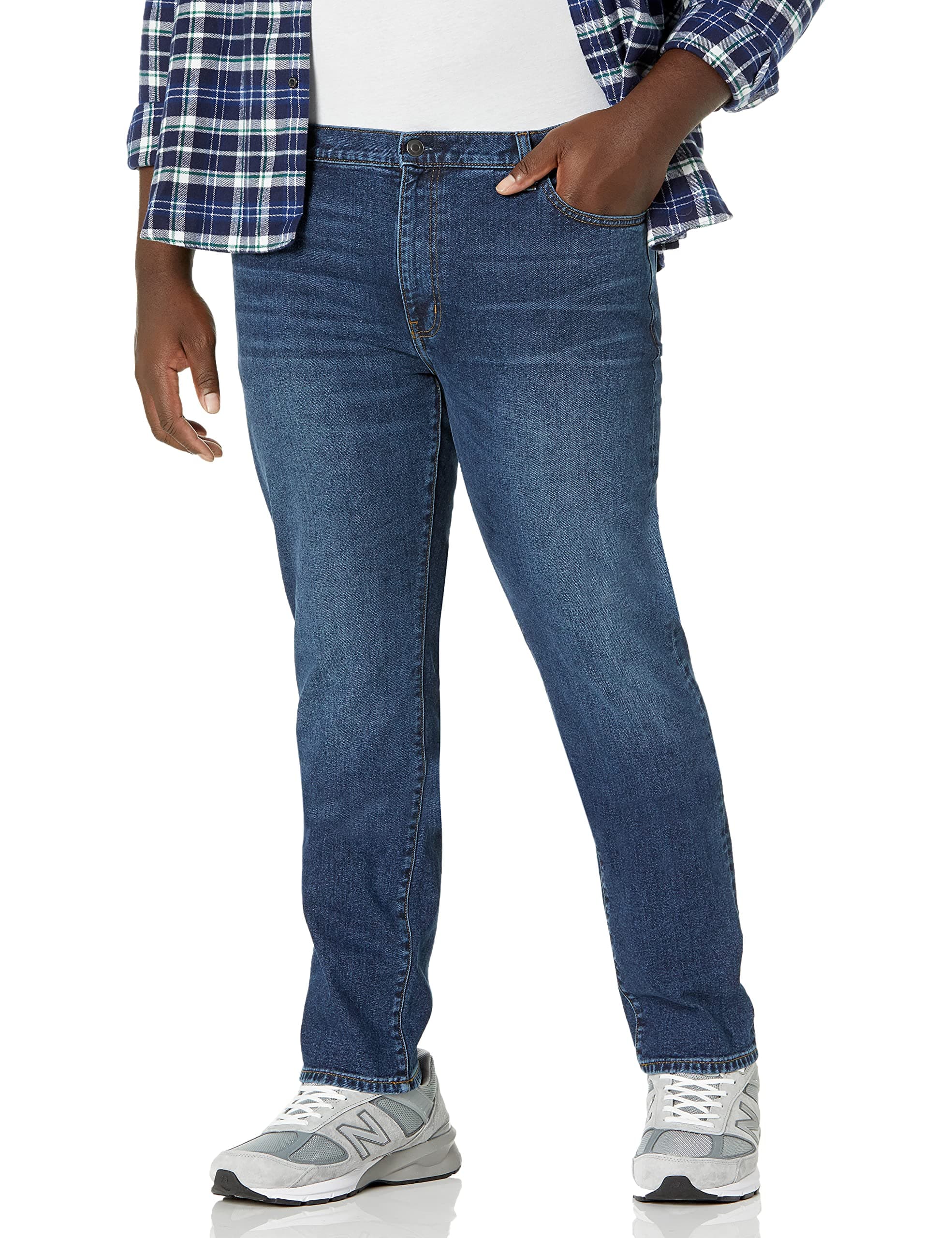 Amazon Essentials Pantaloni Casual Chino Elasticizzati dal Taglio Classico Uomo