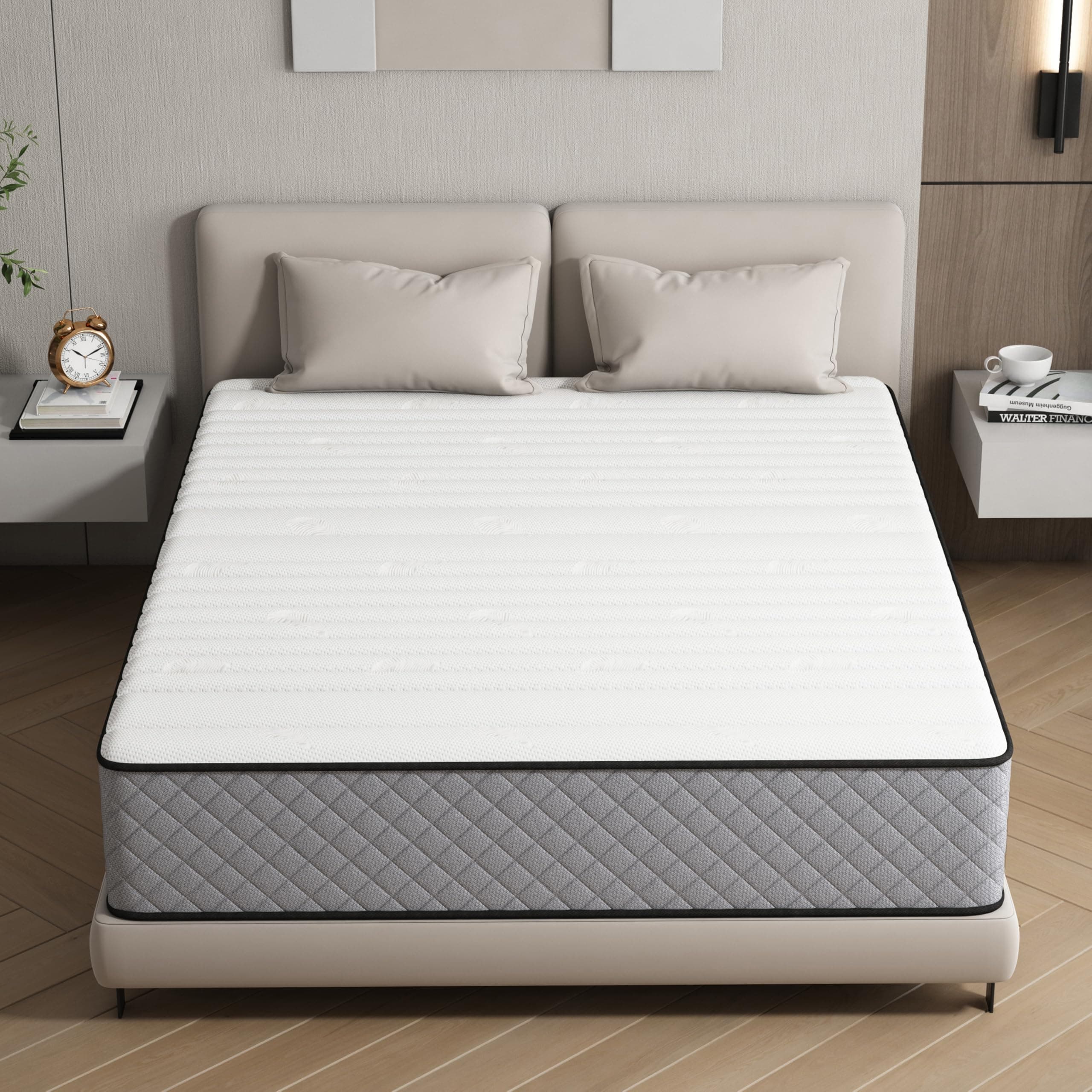 Matoresu Materasso Singolo 80x190, Altezza 21 cm, Medio Rigido, Materasso a Molle e Schiuma, Ergonomico, Insacchettate Sostegno Perfetto, Confortevole e Traspirante